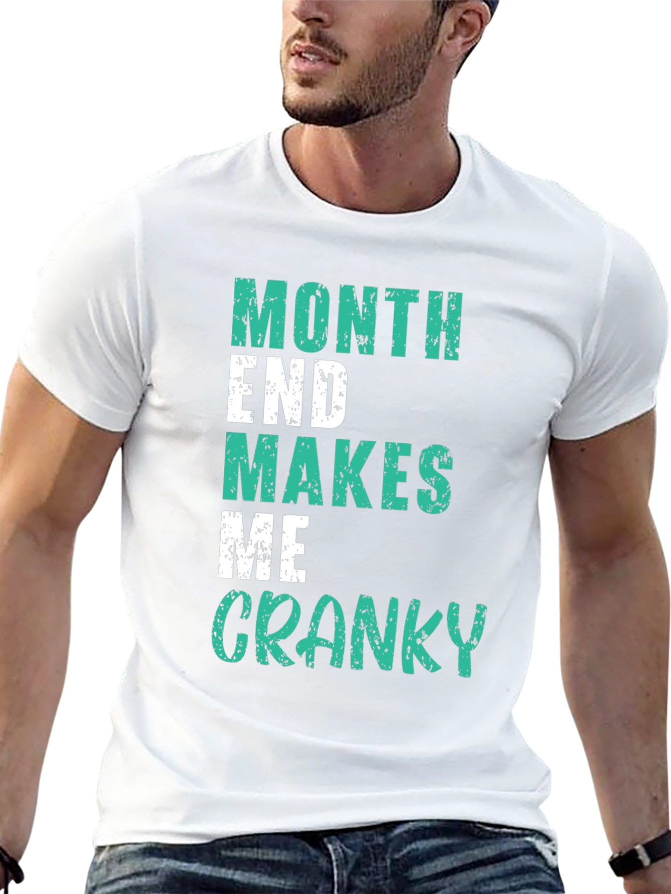 Month End Makes Me Cranky Black T-Shirt