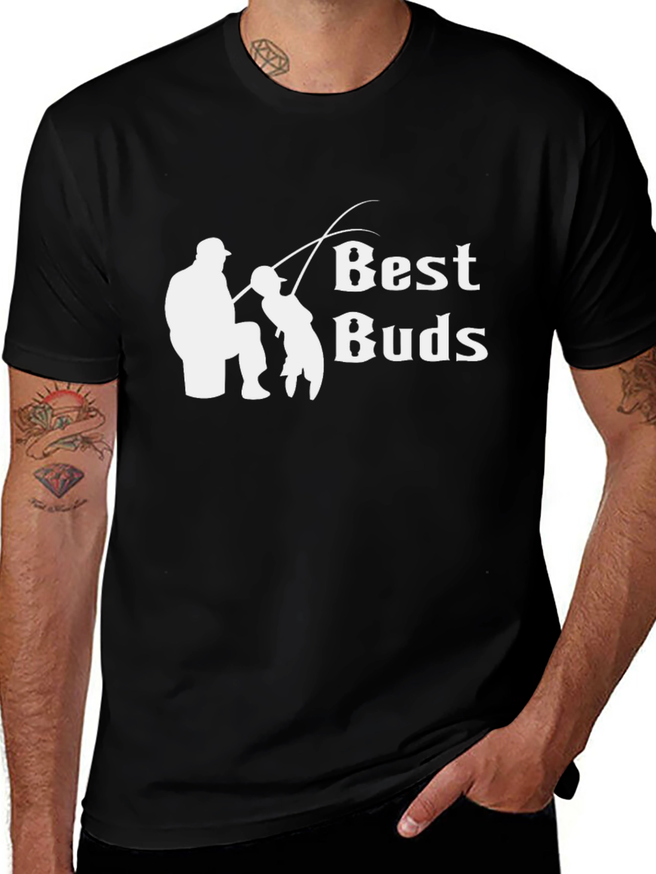 Best Buds Fishing Black T-Shirt