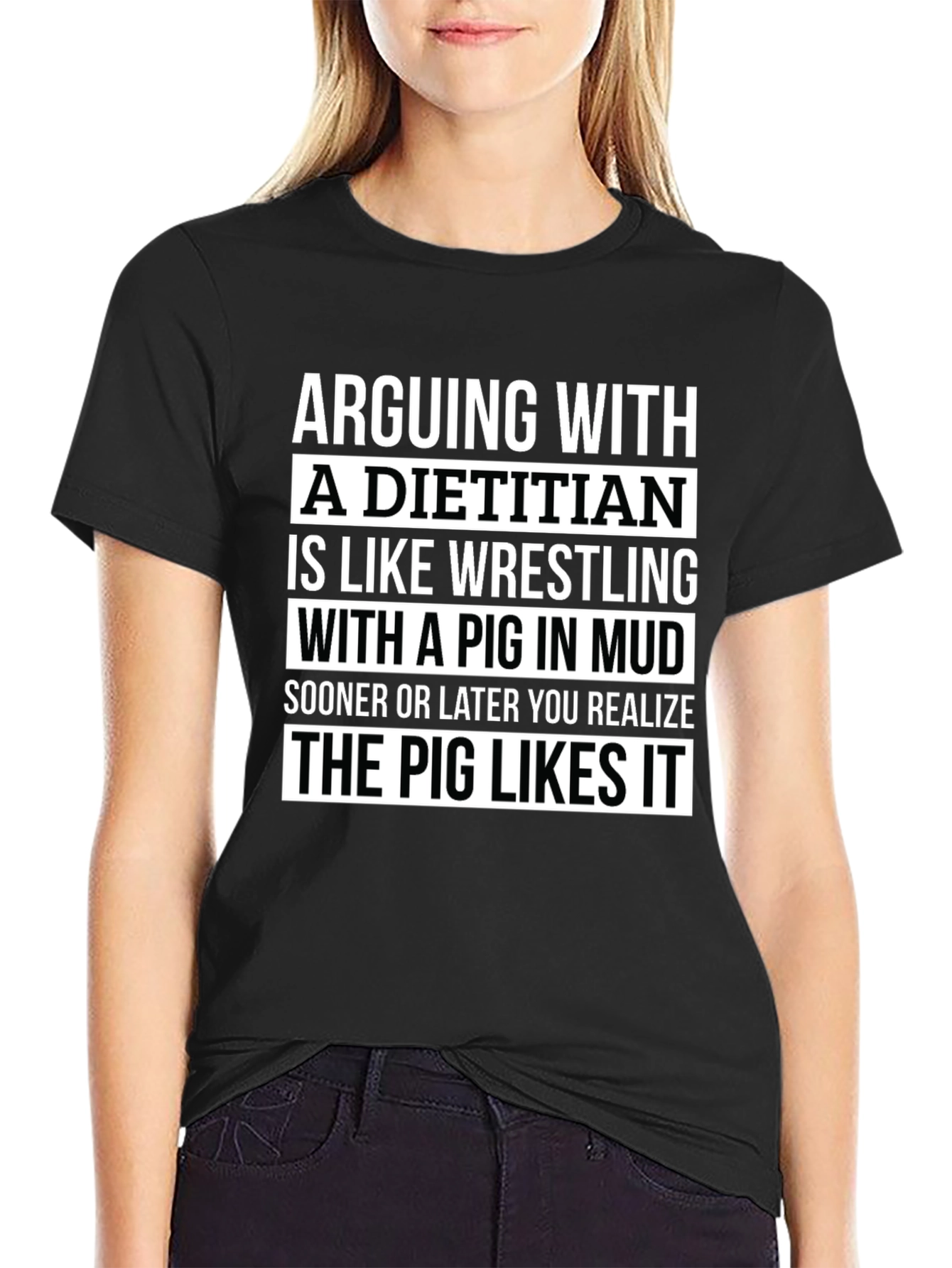 Dietitian Pig Wrestling T-Shirt