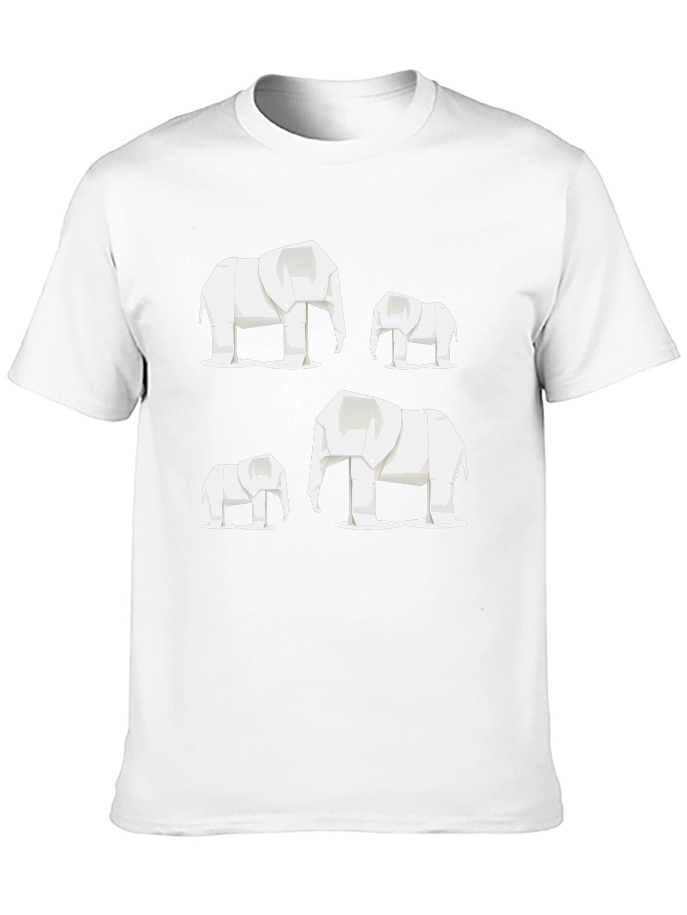 Origami Elephant T-Shirt - Geometric Design