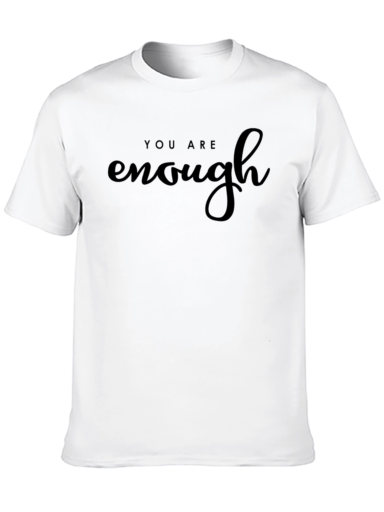 You Are Enough Black Graphic Tee