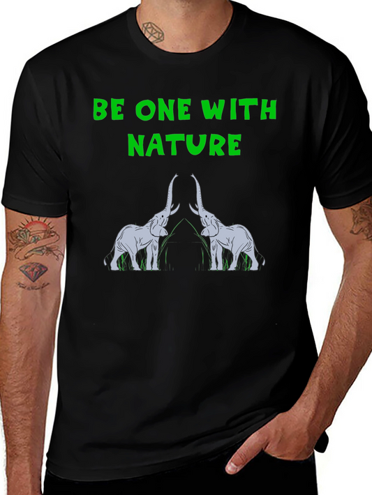 Be One With Nature Elephant Graphic Tee