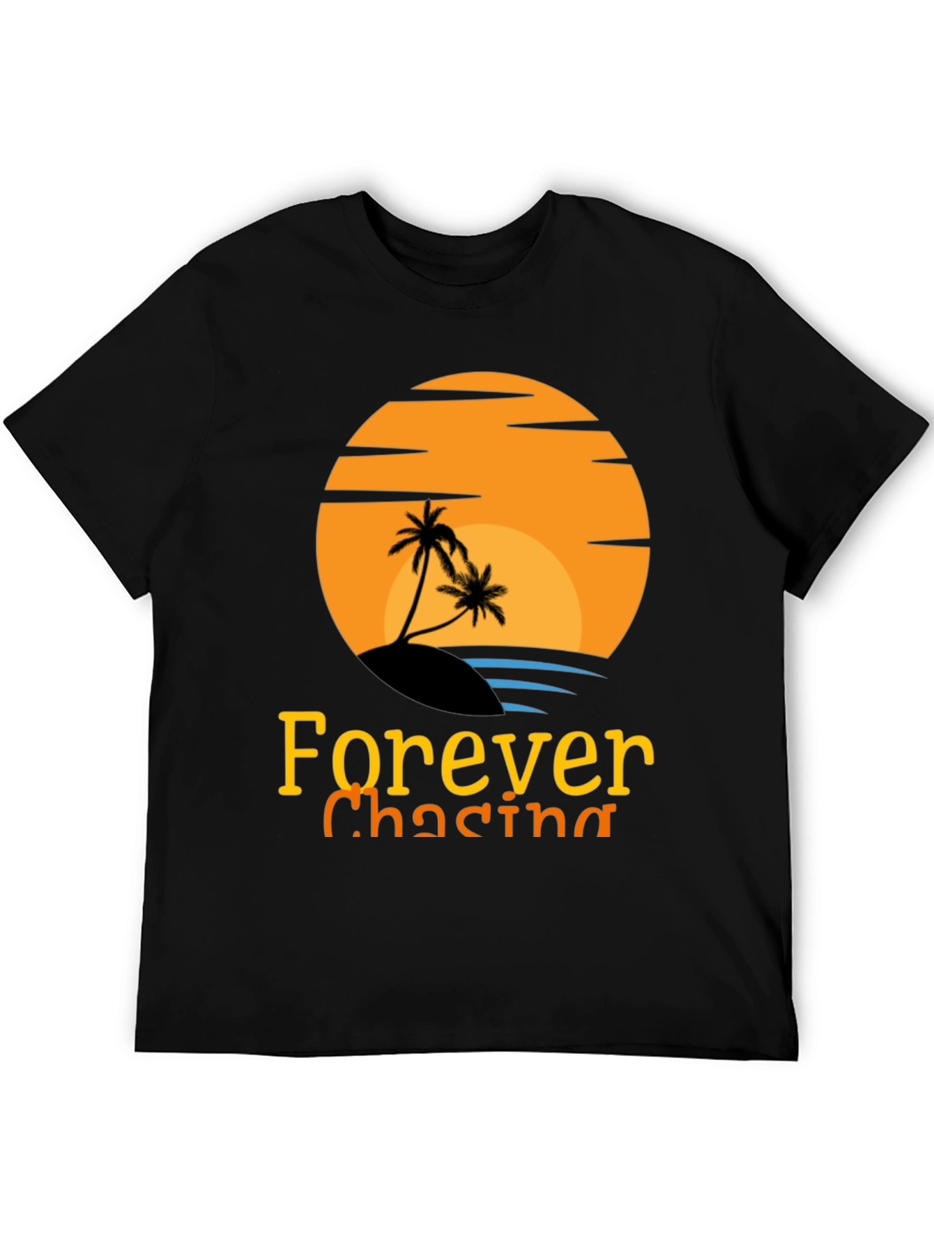 Forever Chasing Sunset Black Graphic Tee