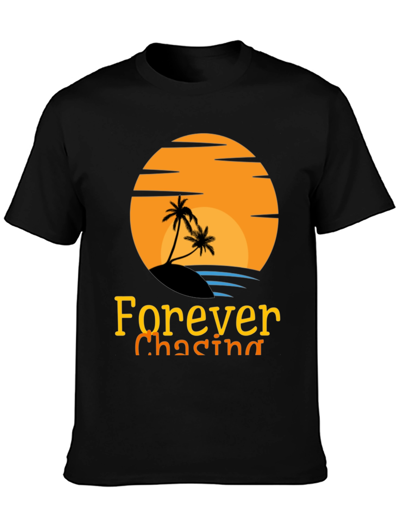 Forever Chasing Sunset Black Graphic Tee