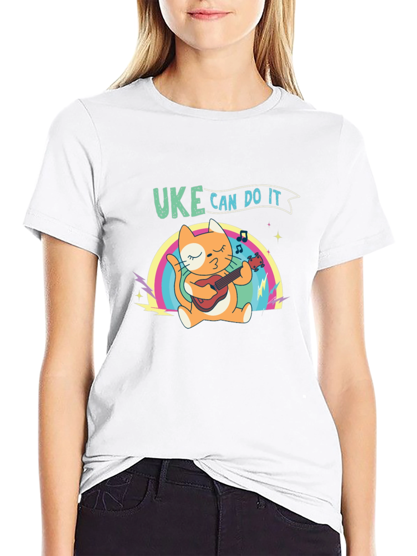 Uke Can Do It Cat T-Shirt