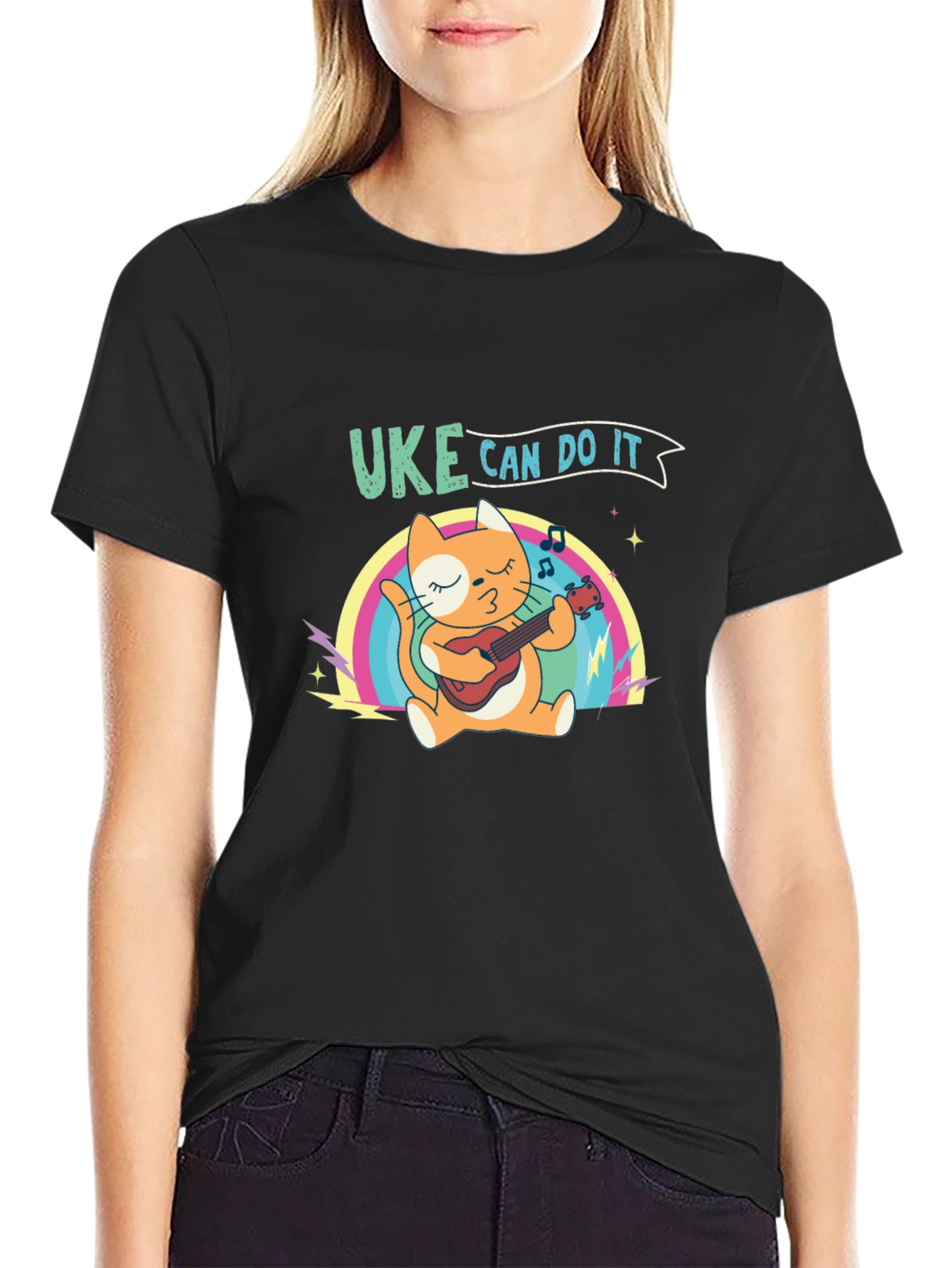 Uke Can Do It Cat T-Shirt