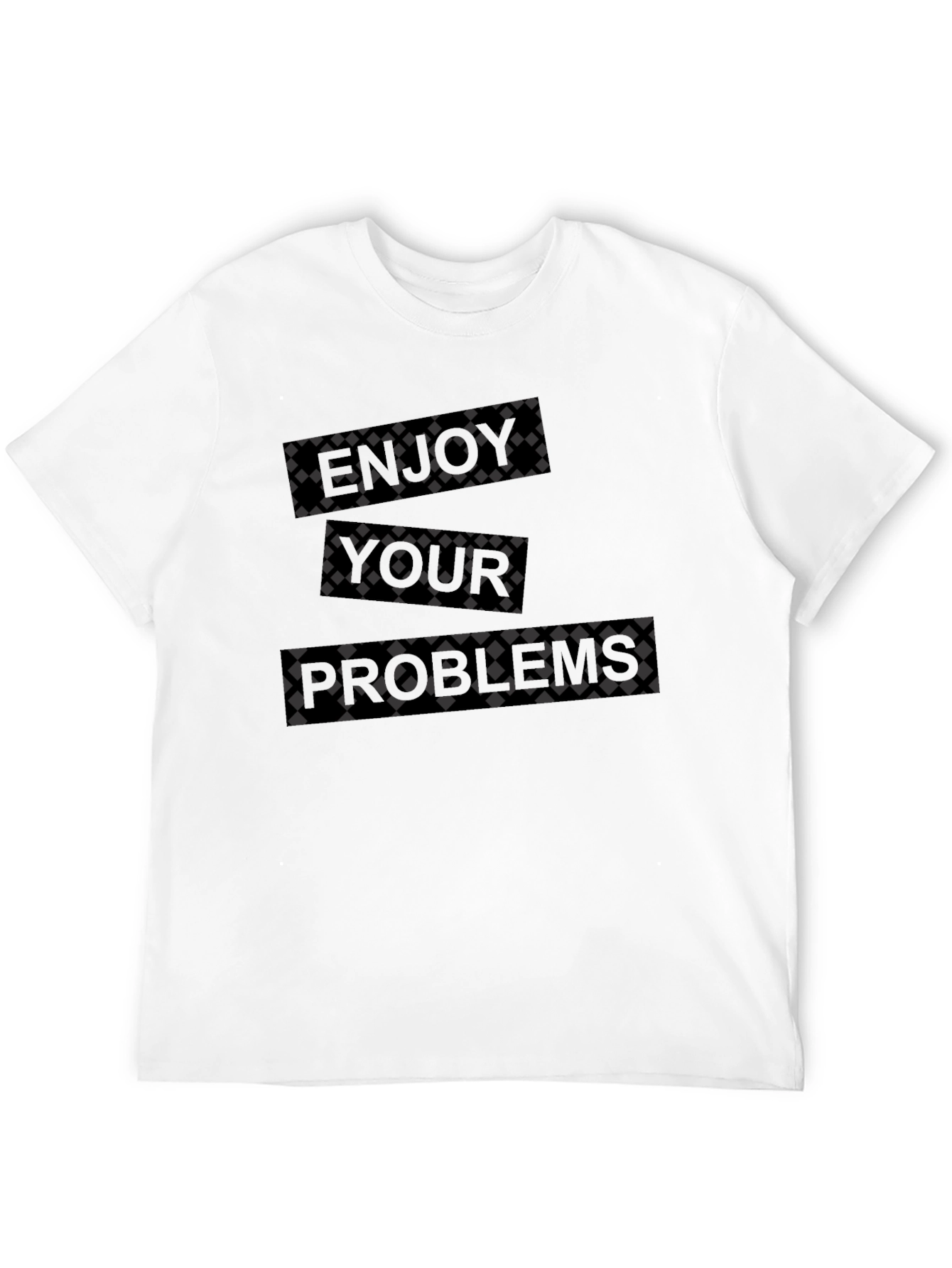 Enjoy Your Problems Mens Black Graphic Tee