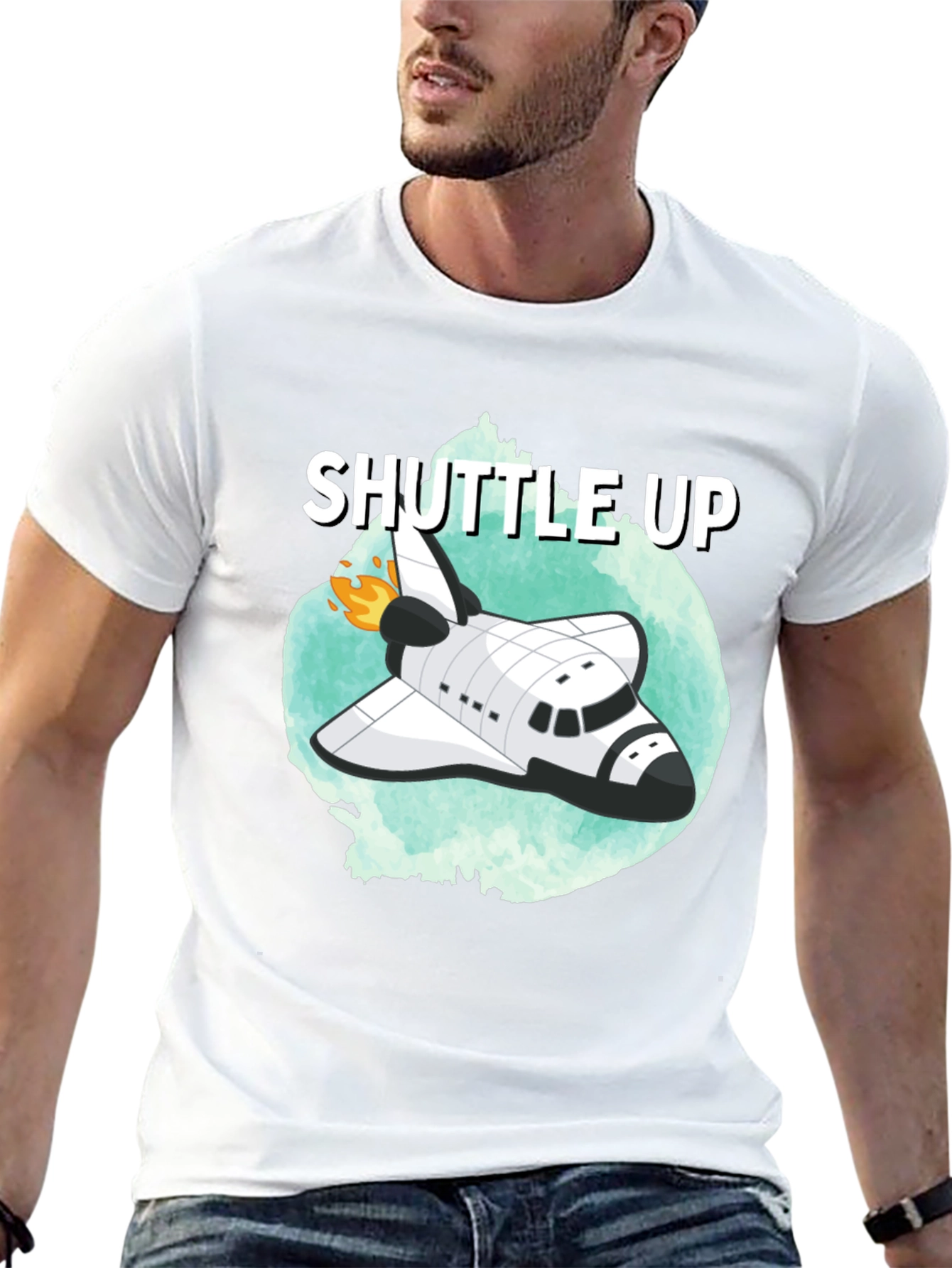 Shuttle Up Black T-Shirt