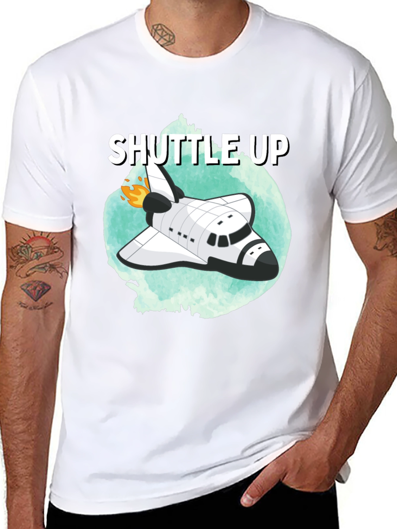 Shuttle Up Black T-Shirt