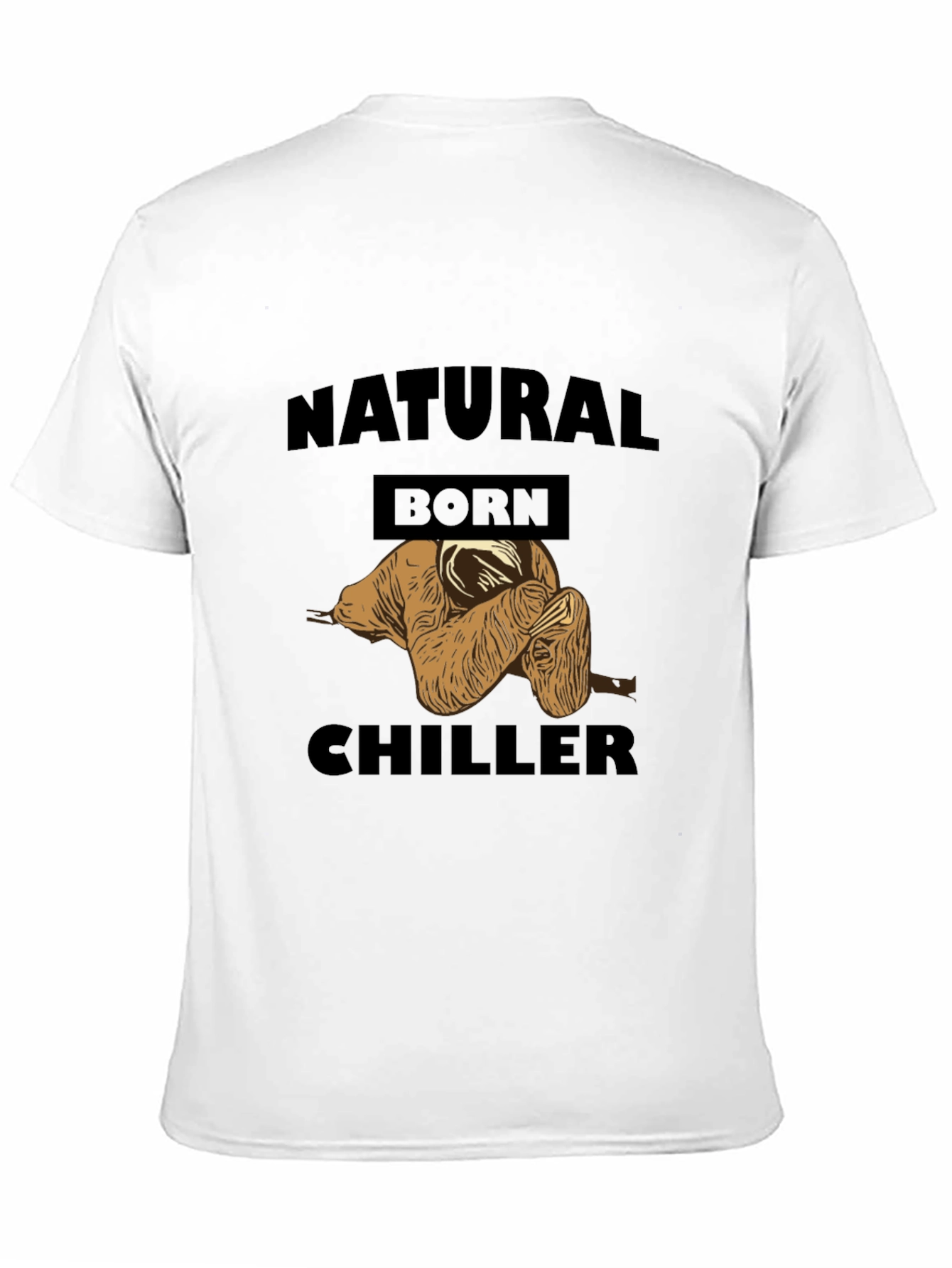 Natural Born Chiller Sloth Graphic Tee - Black