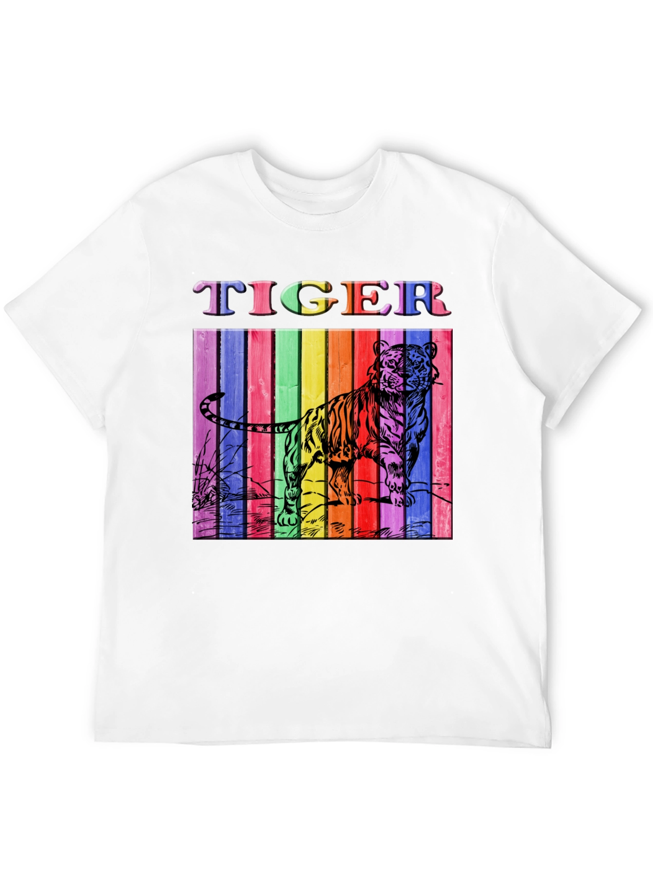 Rainbow Tiger Graphic Tee - Unisex