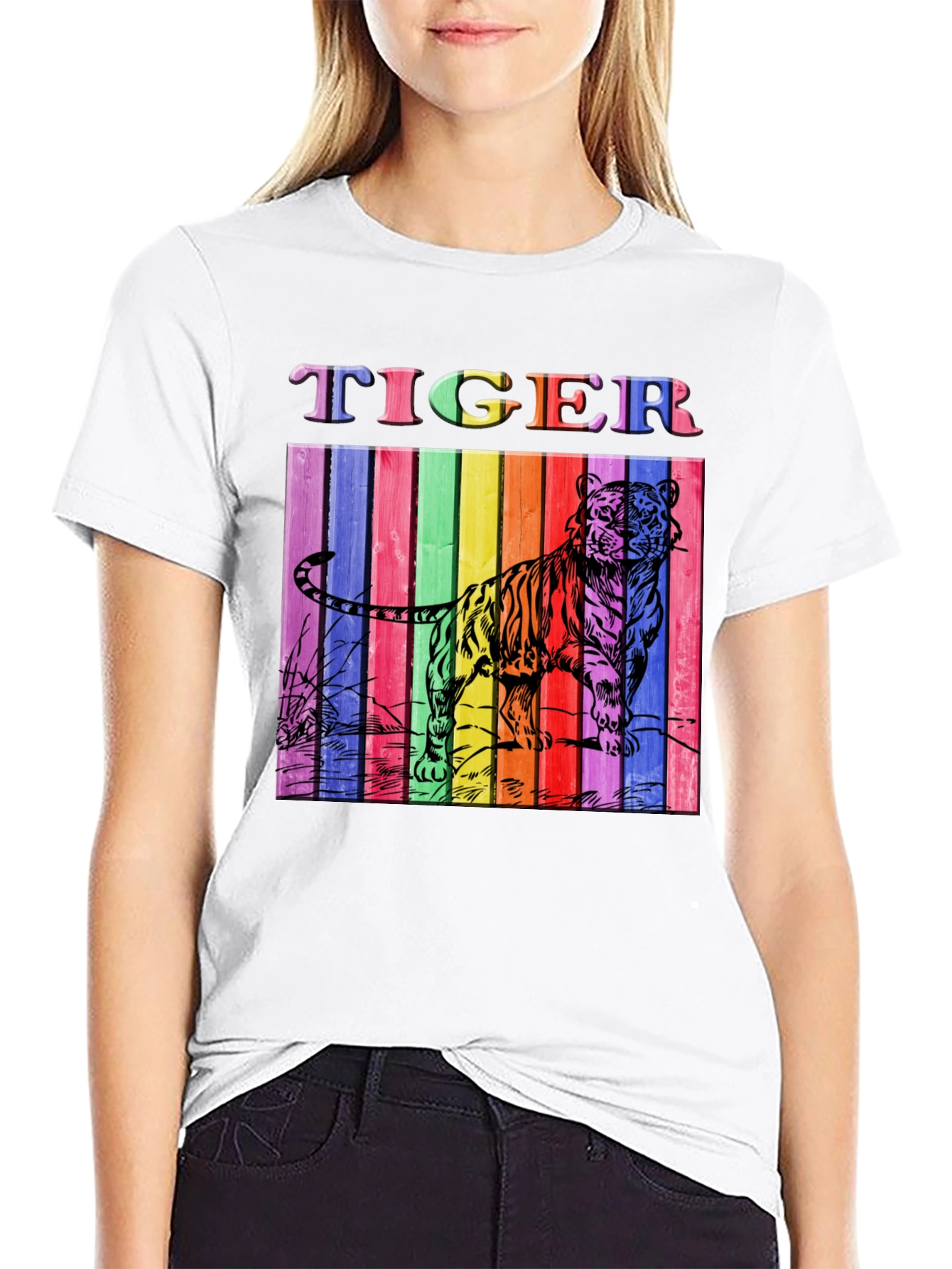 Rainbow Tiger Graphic Tee - Unisex