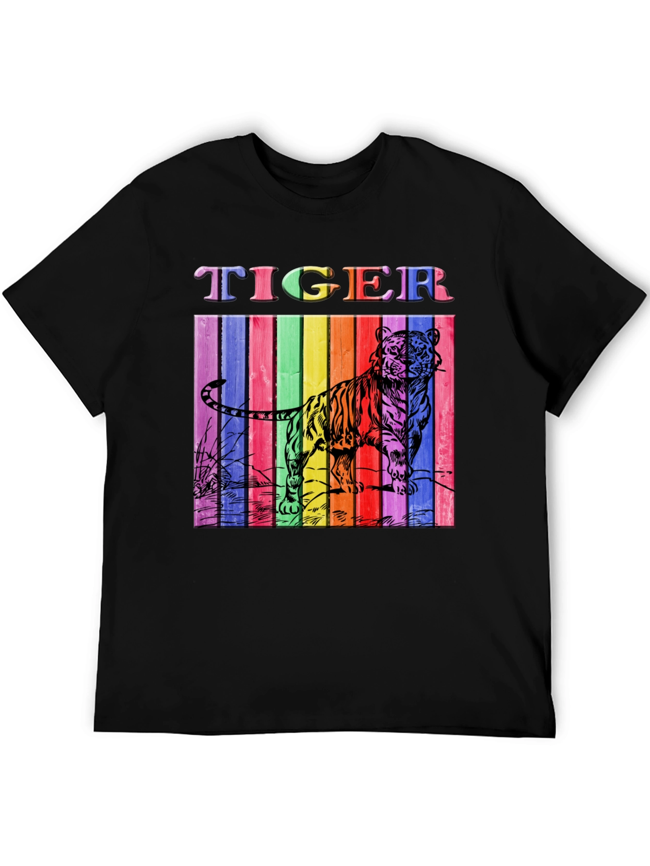 Rainbow Tiger Graphic Tee - Unisex