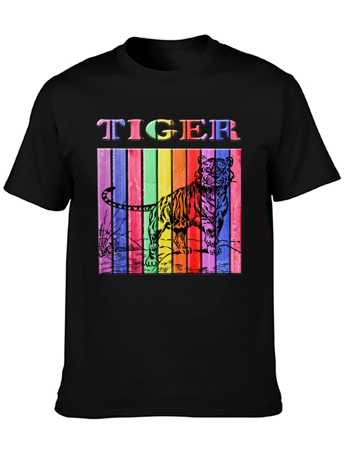 Rainbow Tiger Graphic Tee - Unisex
