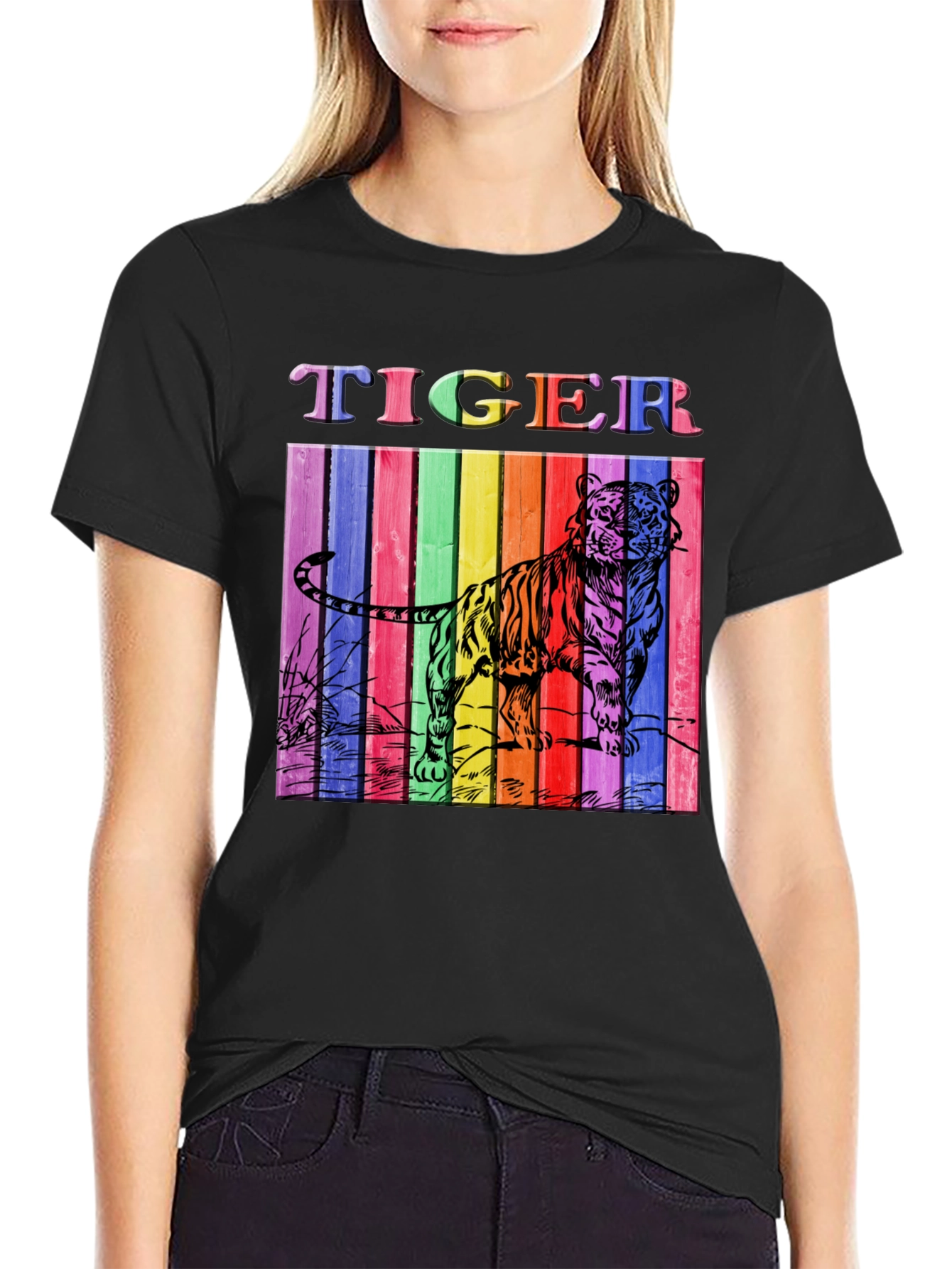 Rainbow Tiger Graphic Tee - Unisex