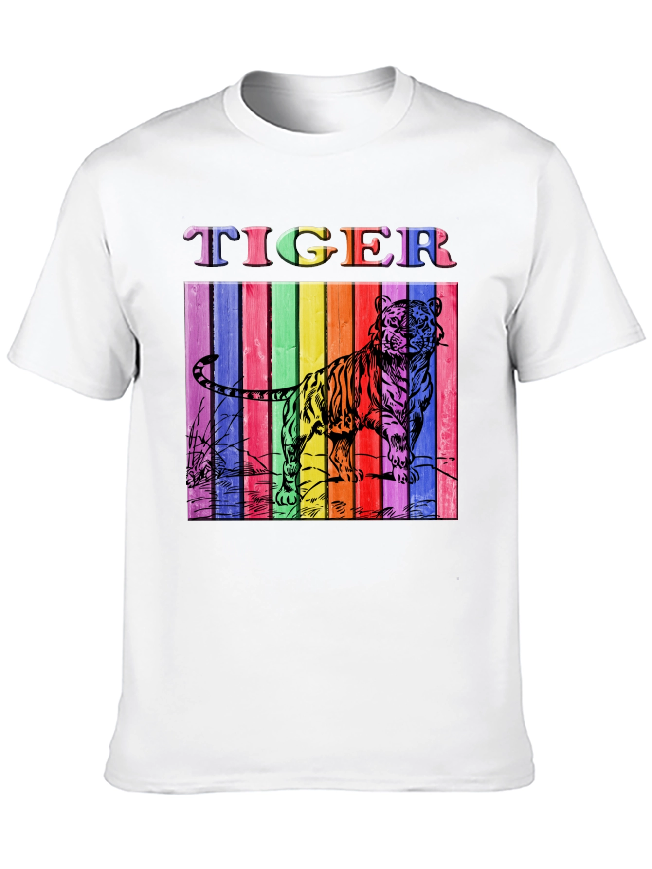 Rainbow Tiger Graphic Tee - Unisex