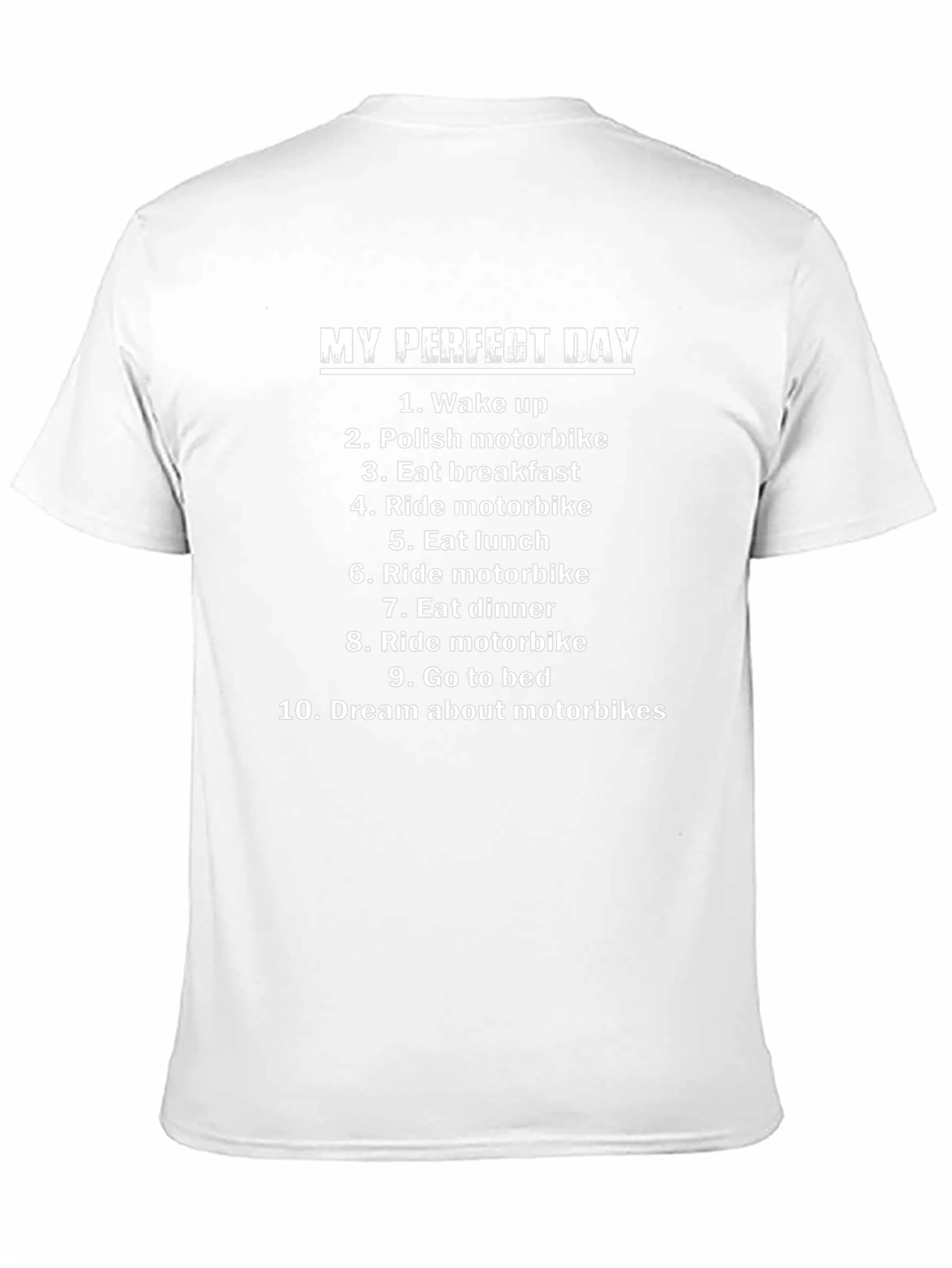 My Perfect Day Motorbike T-Shirt - Black