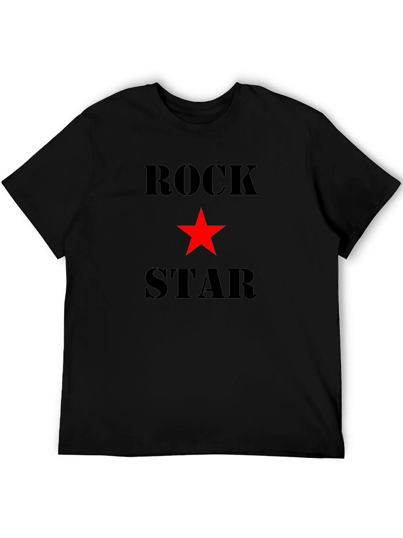 Rock Star Black Graphic Tee Shirt
