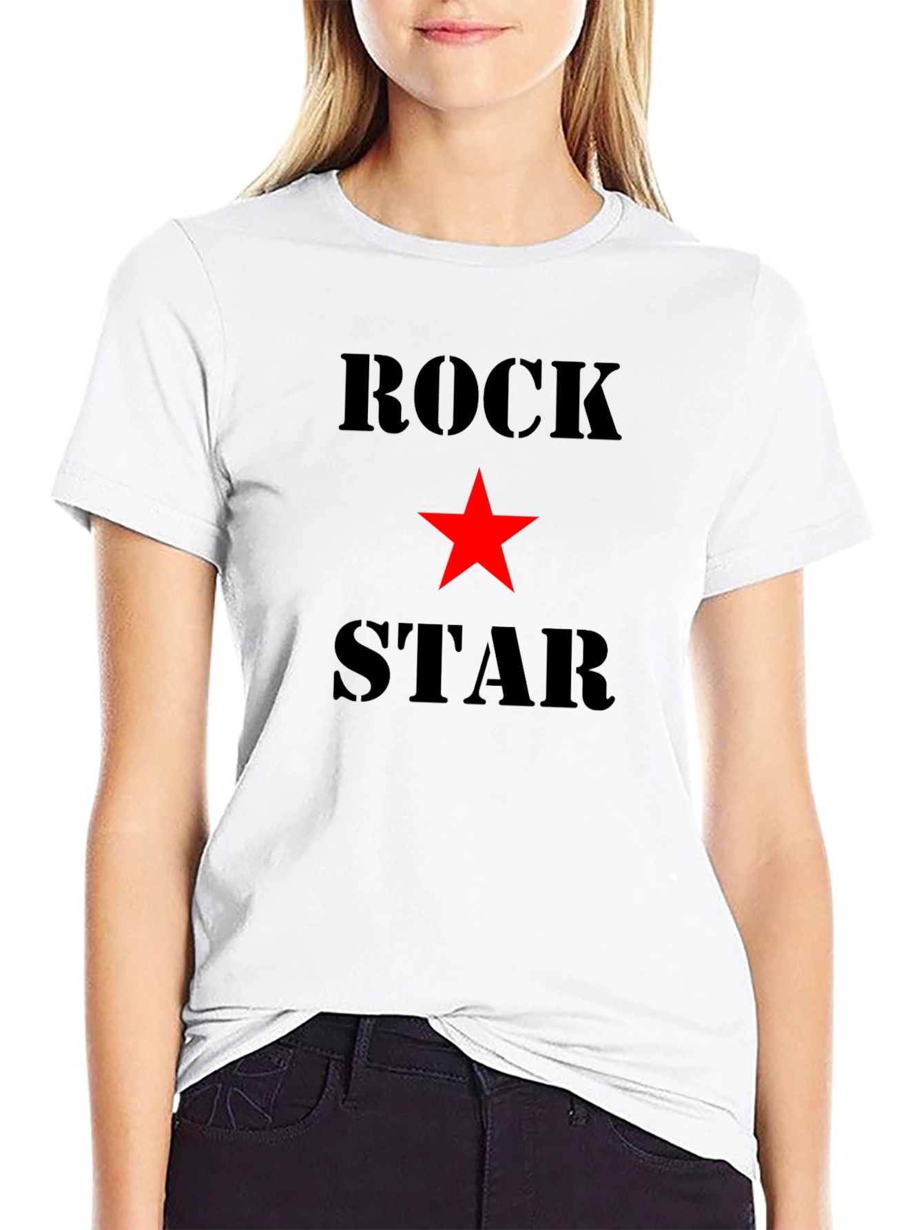 Rock Star Black Graphic Tee Shirt