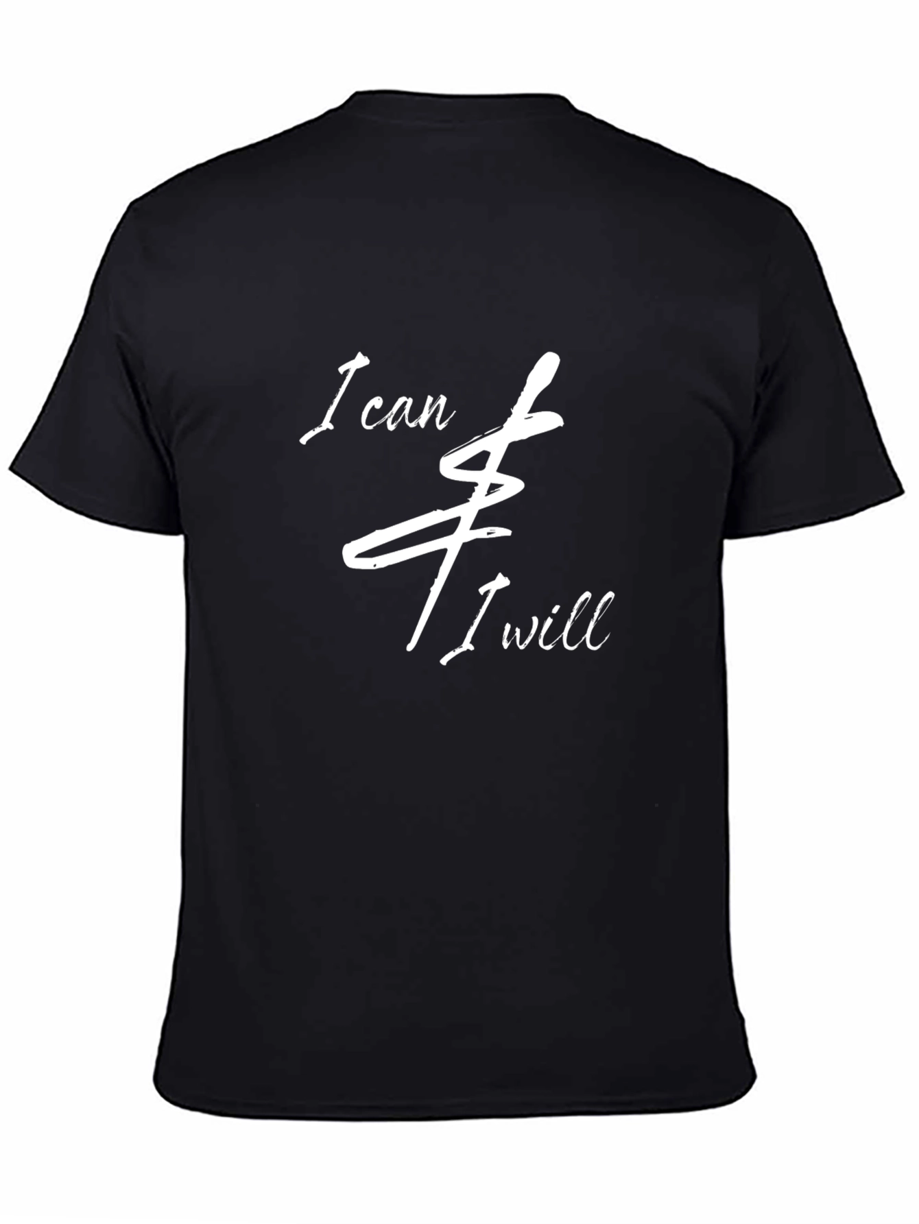 I Can and I Will Black Graphic T-Shirt