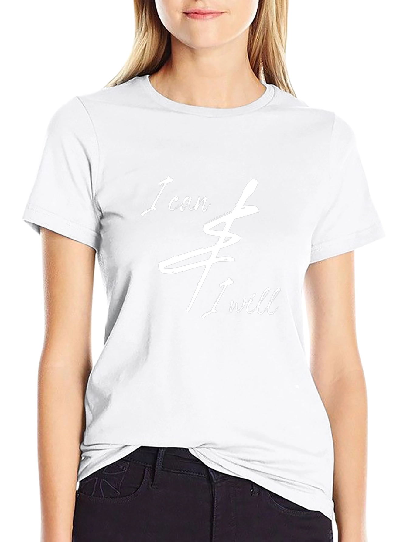 I Can and I Will Black Graphic T-Shirt
