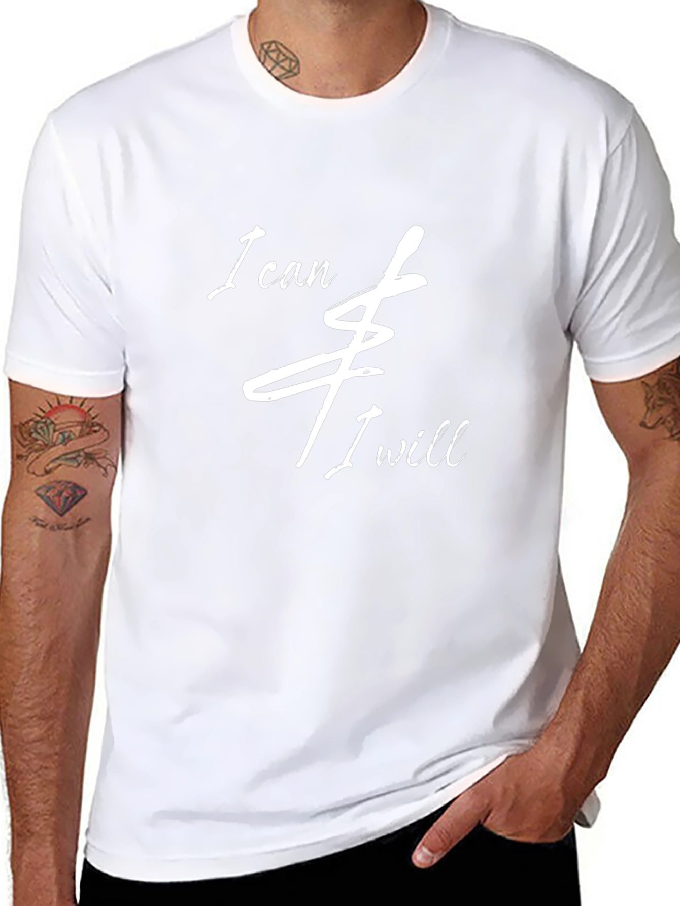 I Can and I Will Black Graphic T-Shirt