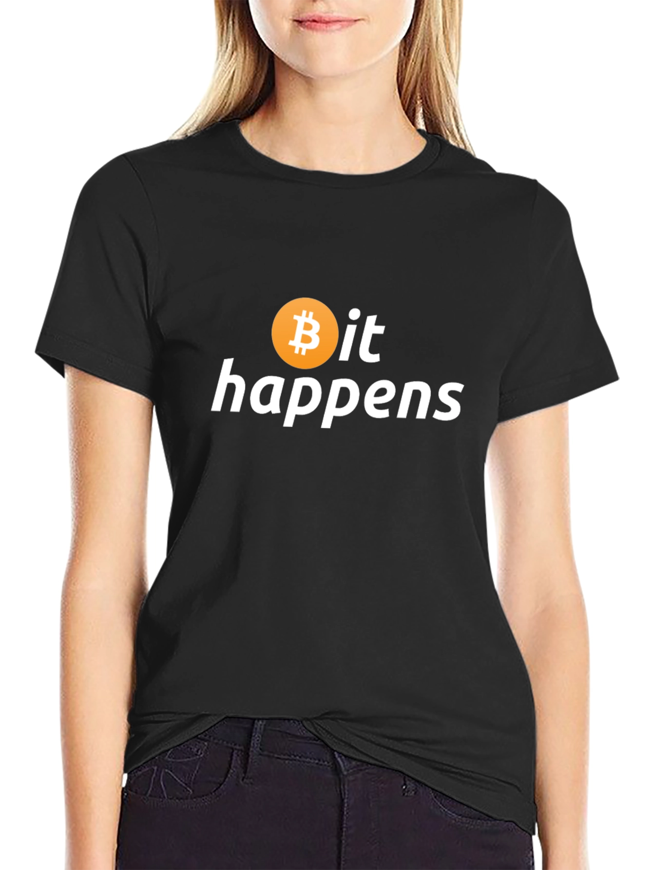Bitcoin It Happens Black T-Shirt