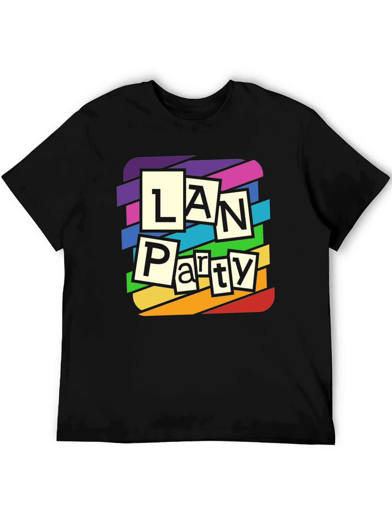 LAN Party Rainbow T-Shirt - Gamer Tee