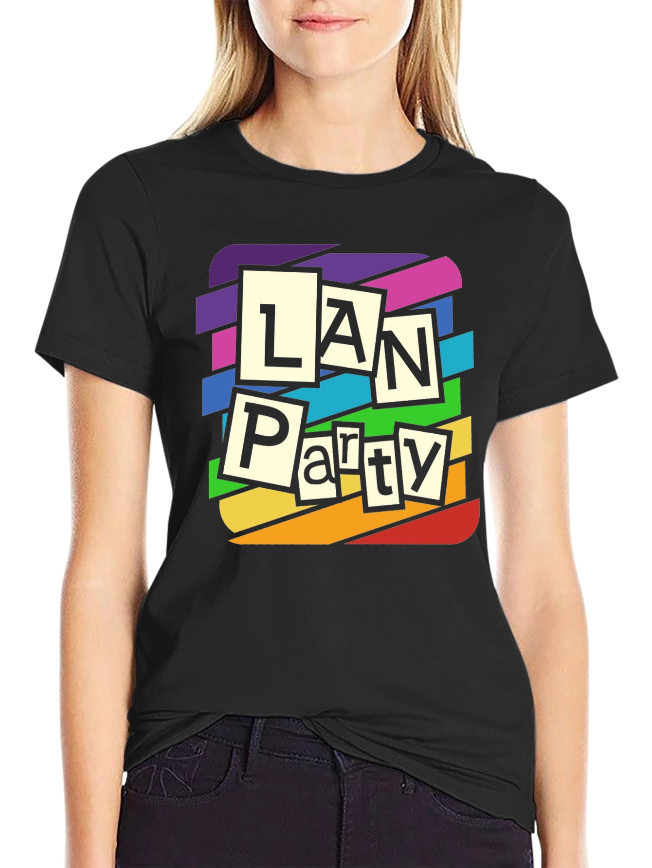 LAN Party Rainbow T-Shirt - Gamer Tee