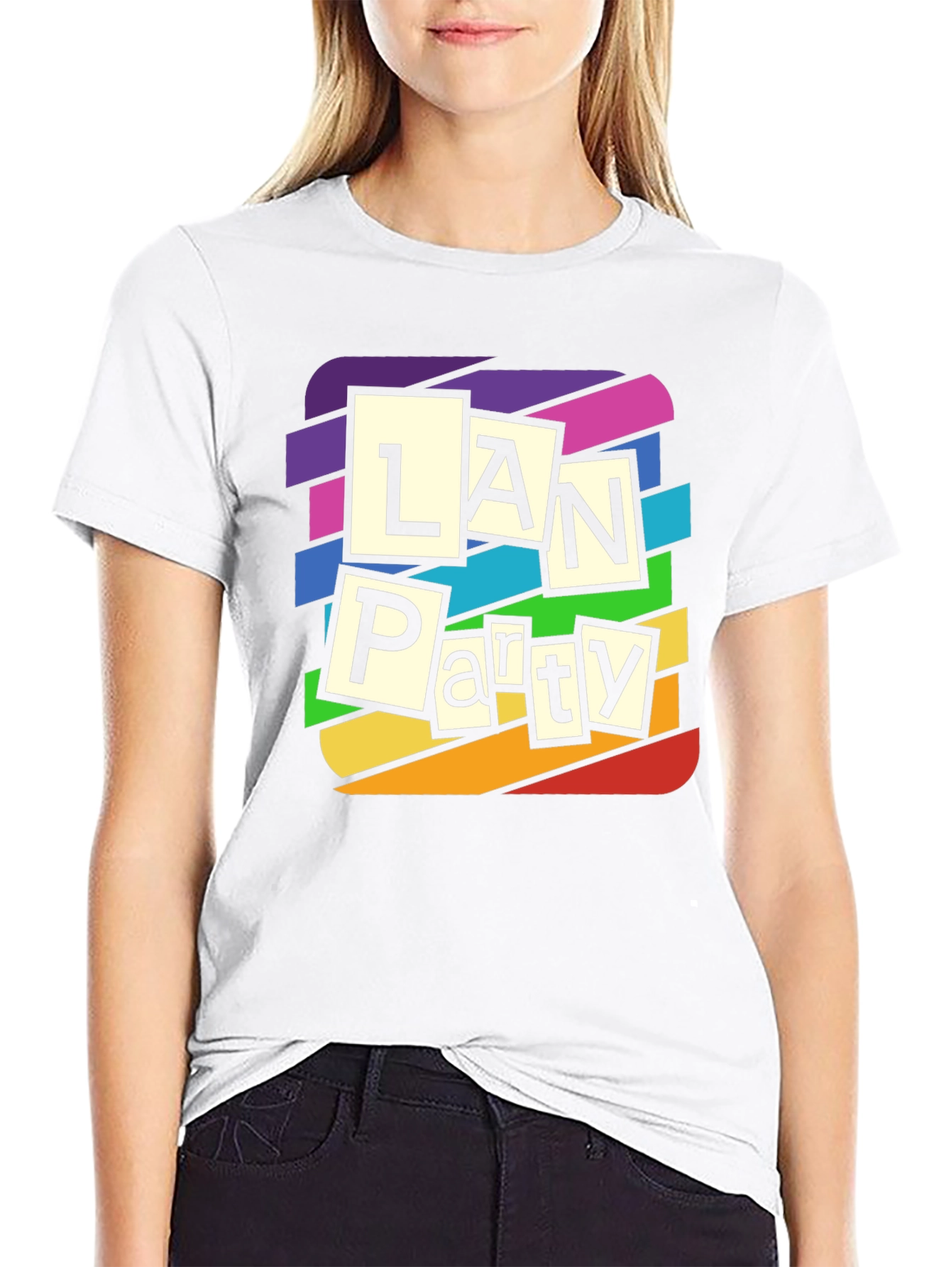 LAN Party Rainbow T-Shirt - Gamer Tee