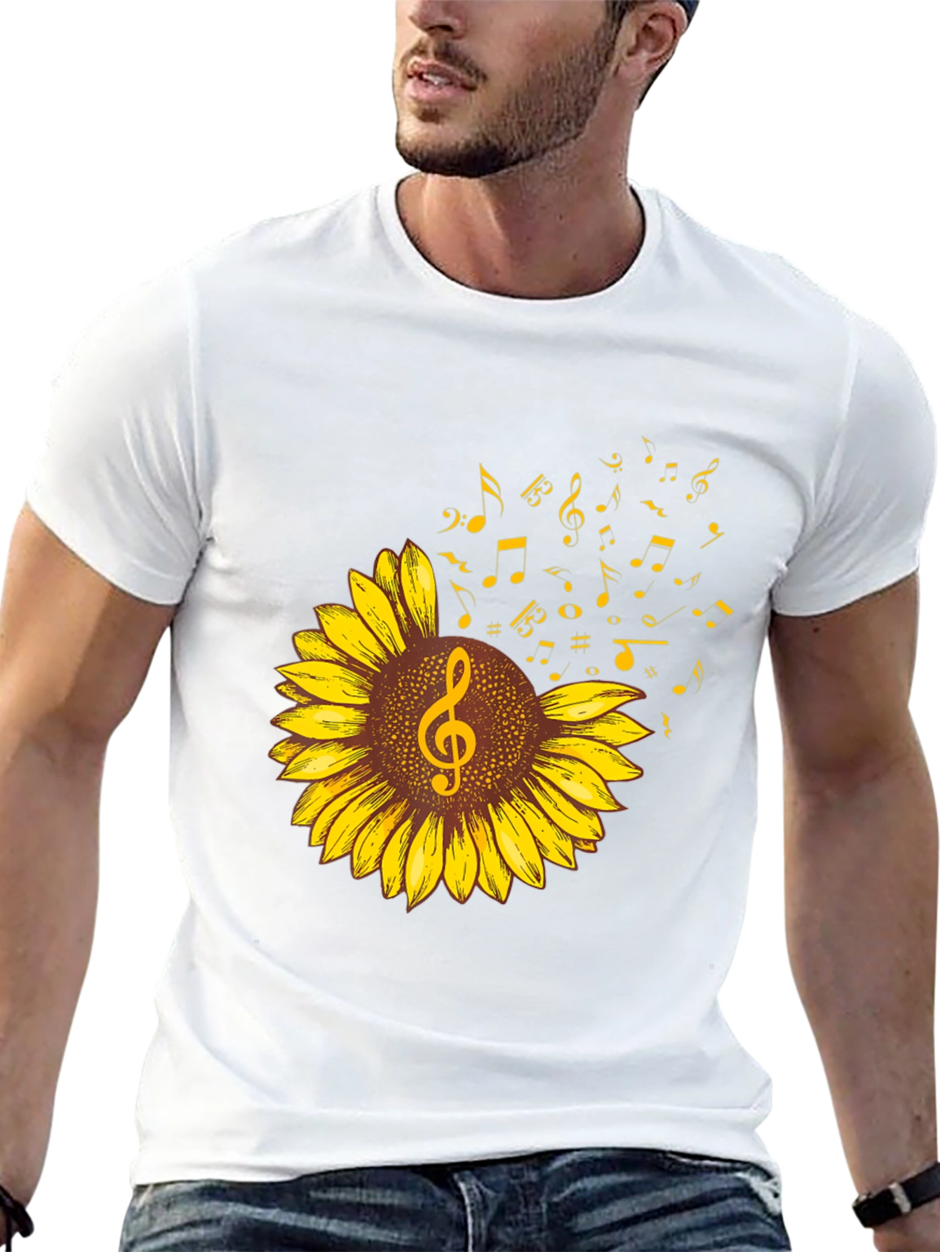 Musical Sunflower Graphic Tee