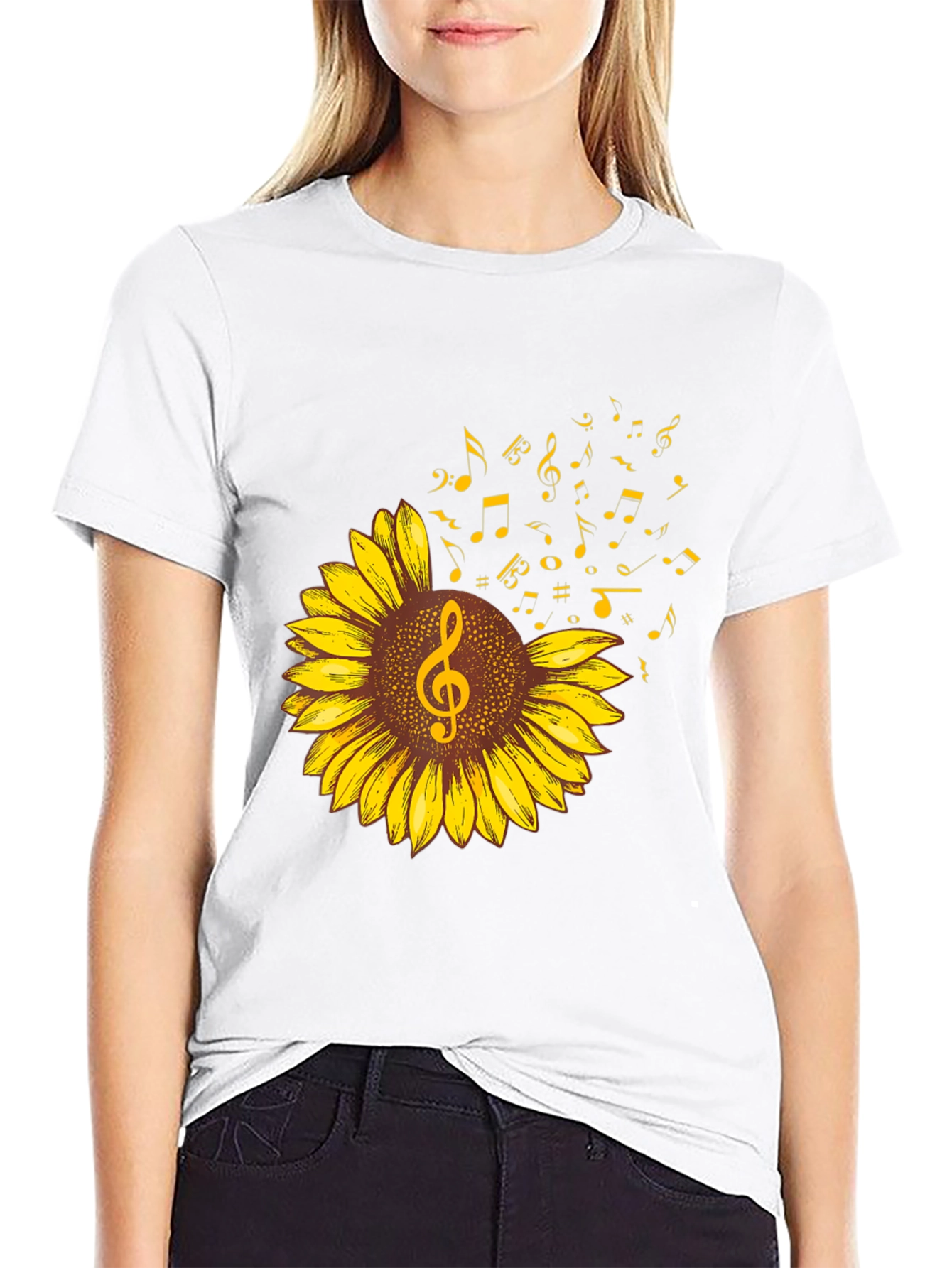 Musical Sunflower Graphic Tee