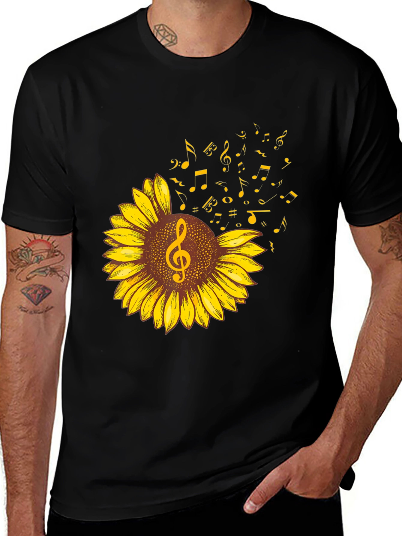 Musical Sunflower Graphic Tee