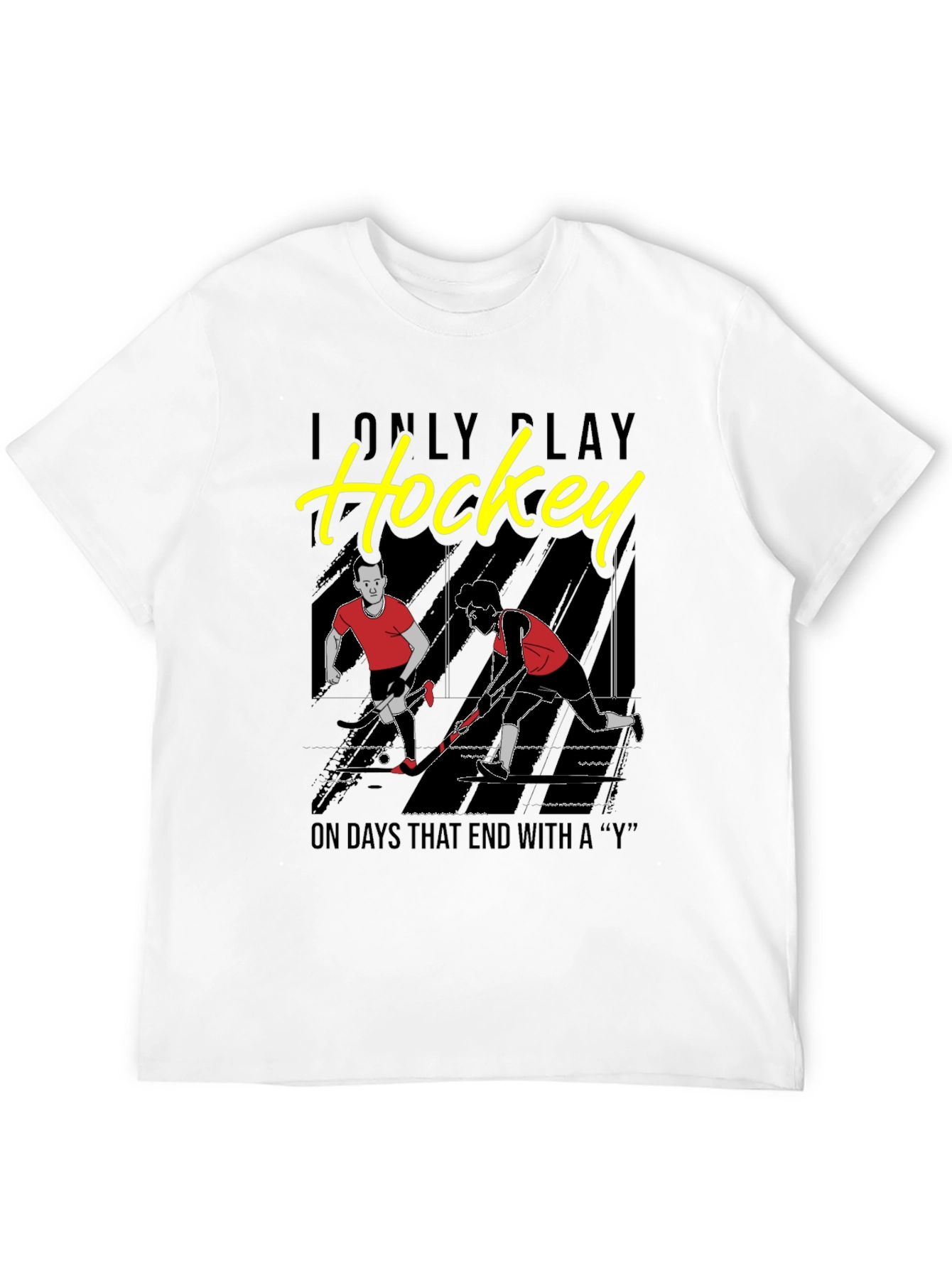 Funny Hockey Player Graphic T-Shirt