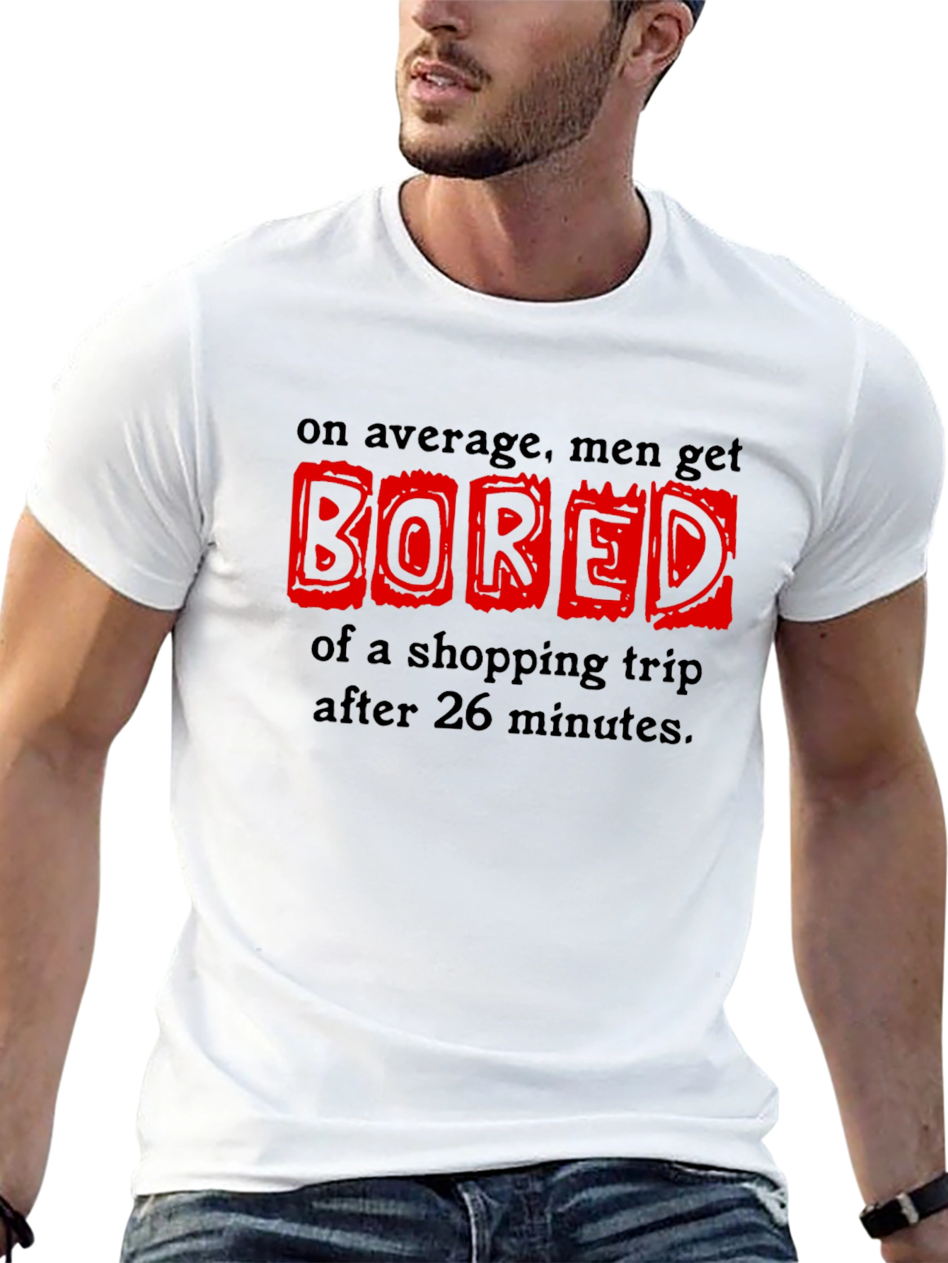 Mens Shopping Trip Boredom Graphic Tee
