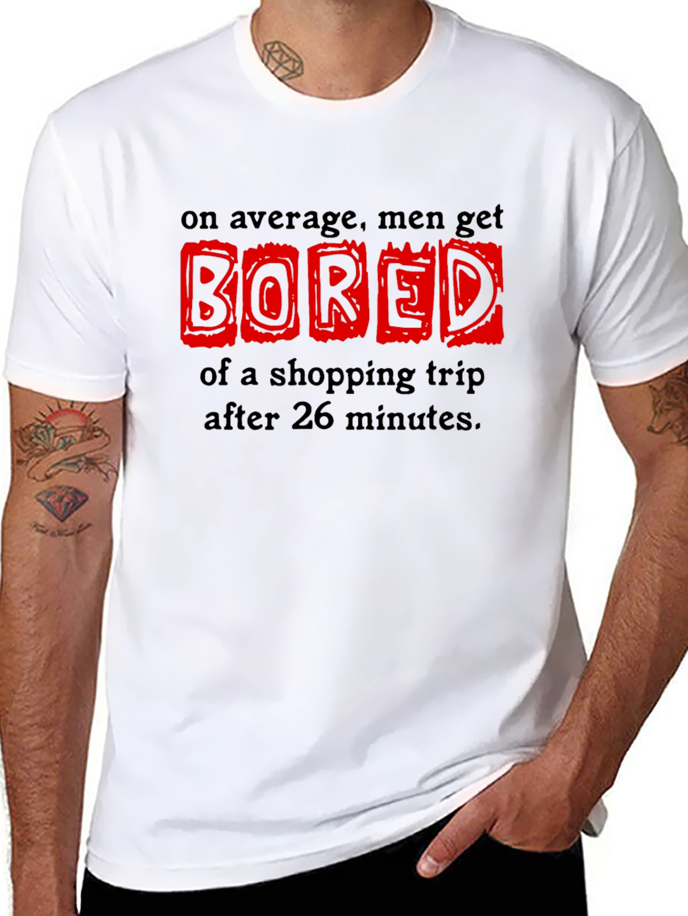 Mens Shopping Trip Boredom Graphic Tee