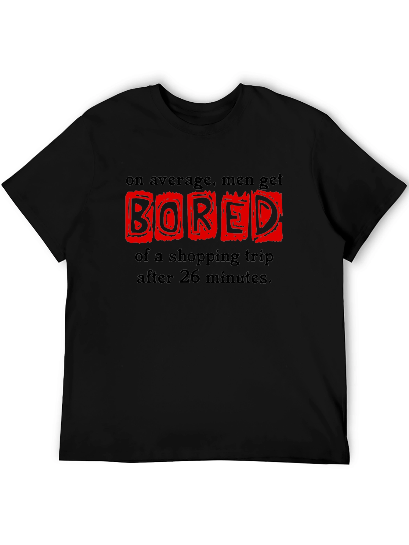 Mens Shopping Trip Boredom Graphic Tee