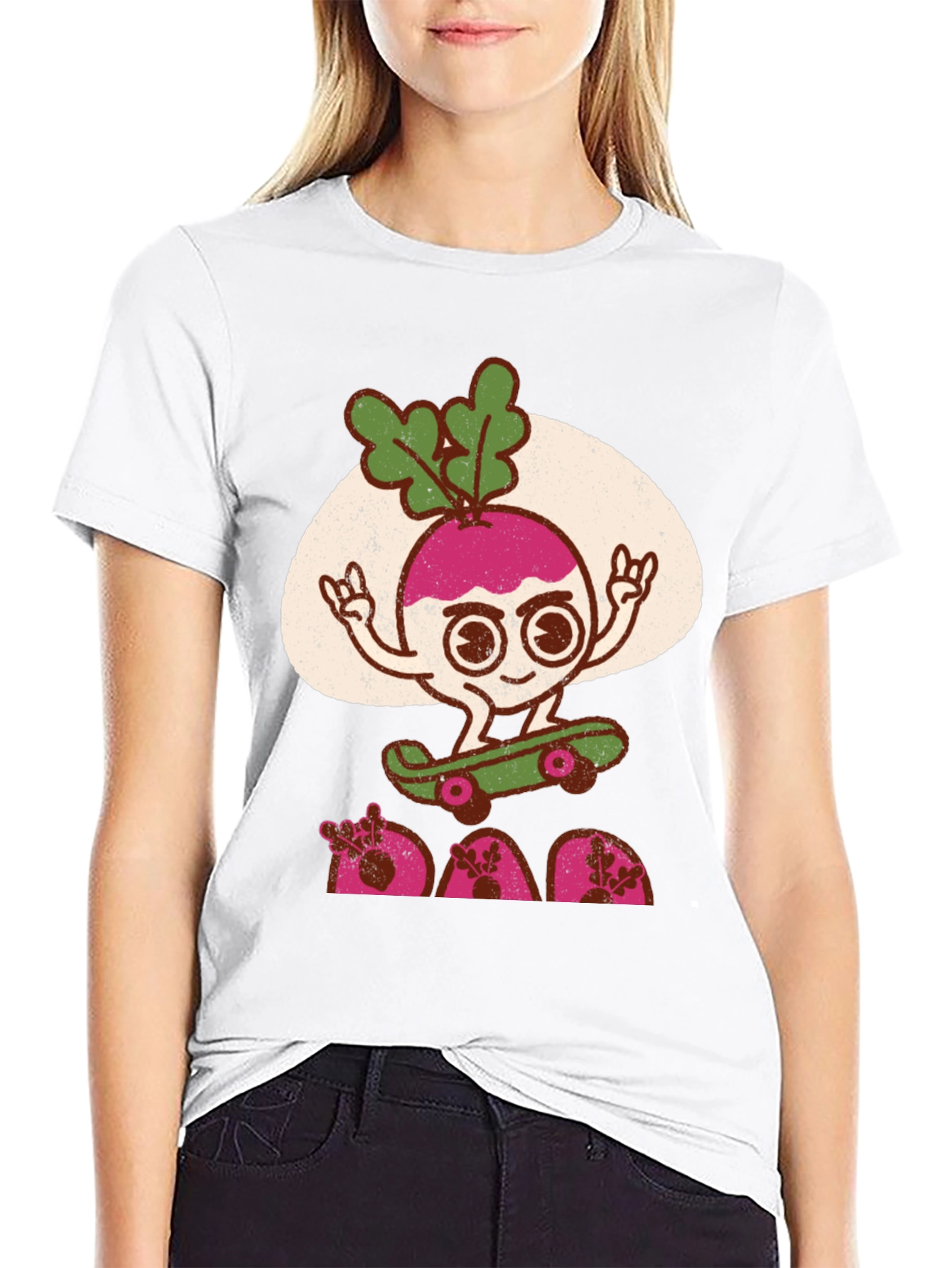 Radish Skateboarder Graphic T-Shirt - Cool Veggie Tee