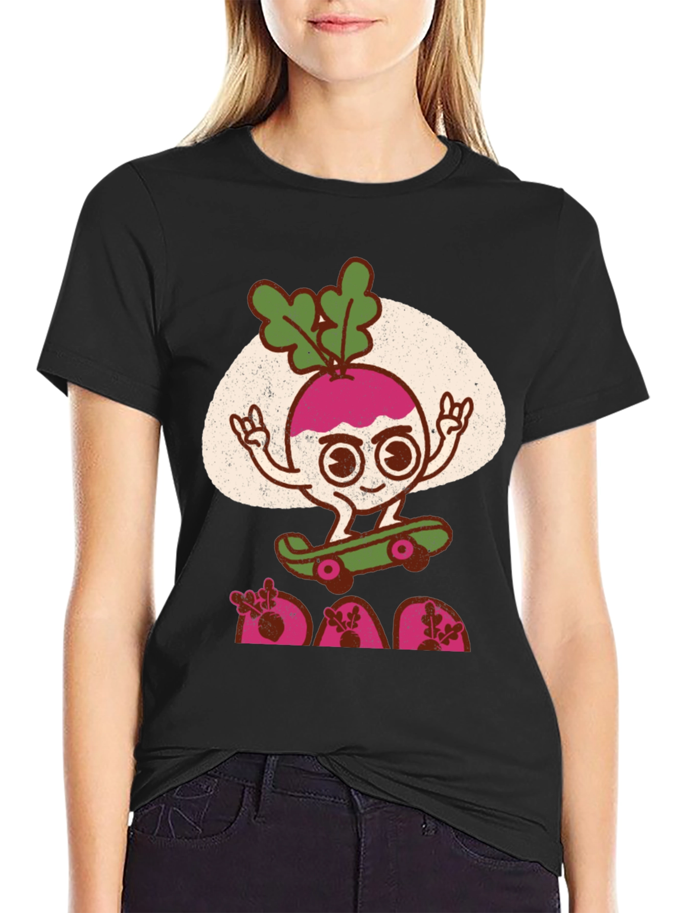 Radish Skateboarder Graphic T-Shirt - Cool Veggie Tee