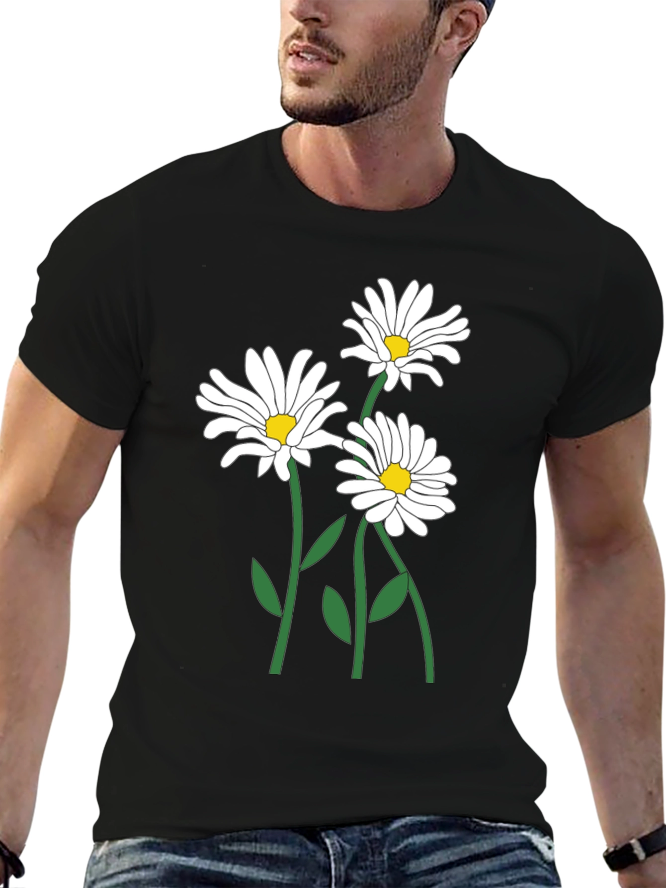 Daisy Graphic Black T-Shirt
