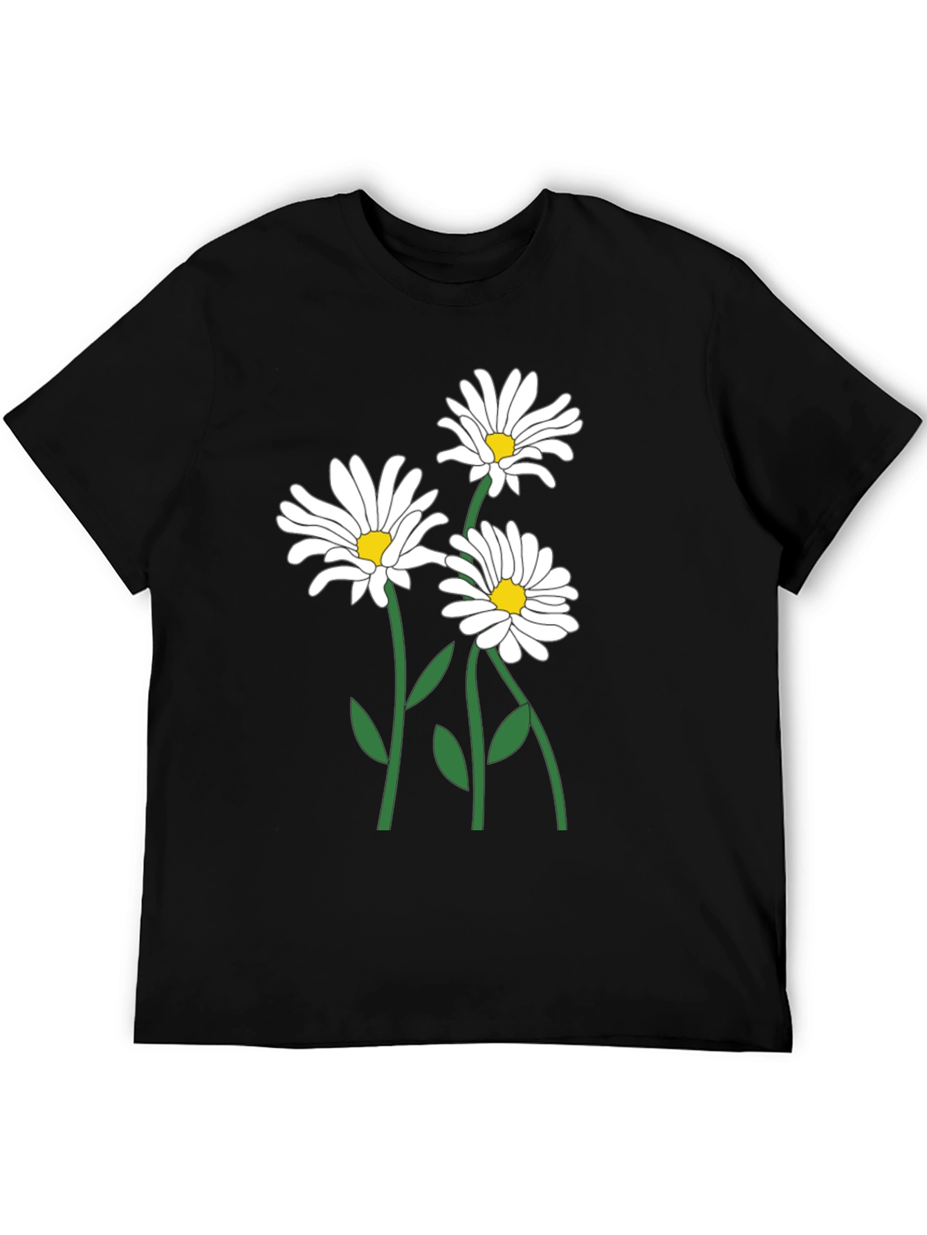Daisy Graphic Black T-Shirt