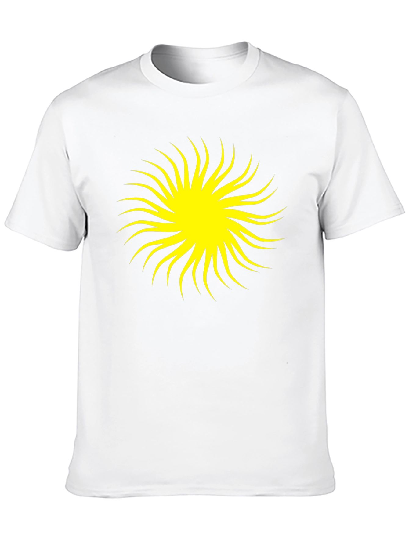 Black Tee with Yellow Burst Graphic