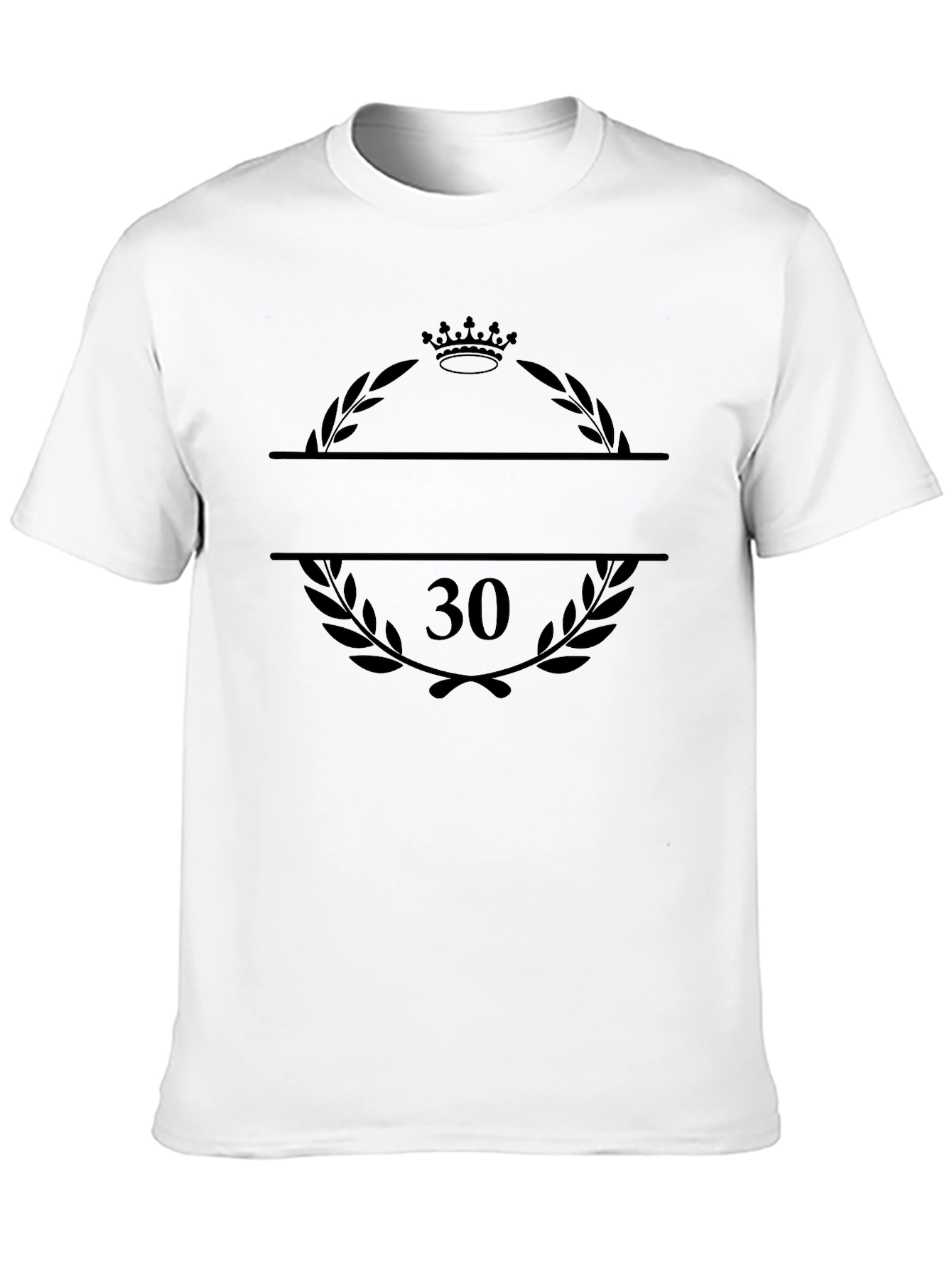 Mens 30th Birthday Crown Laurel T-Shirt