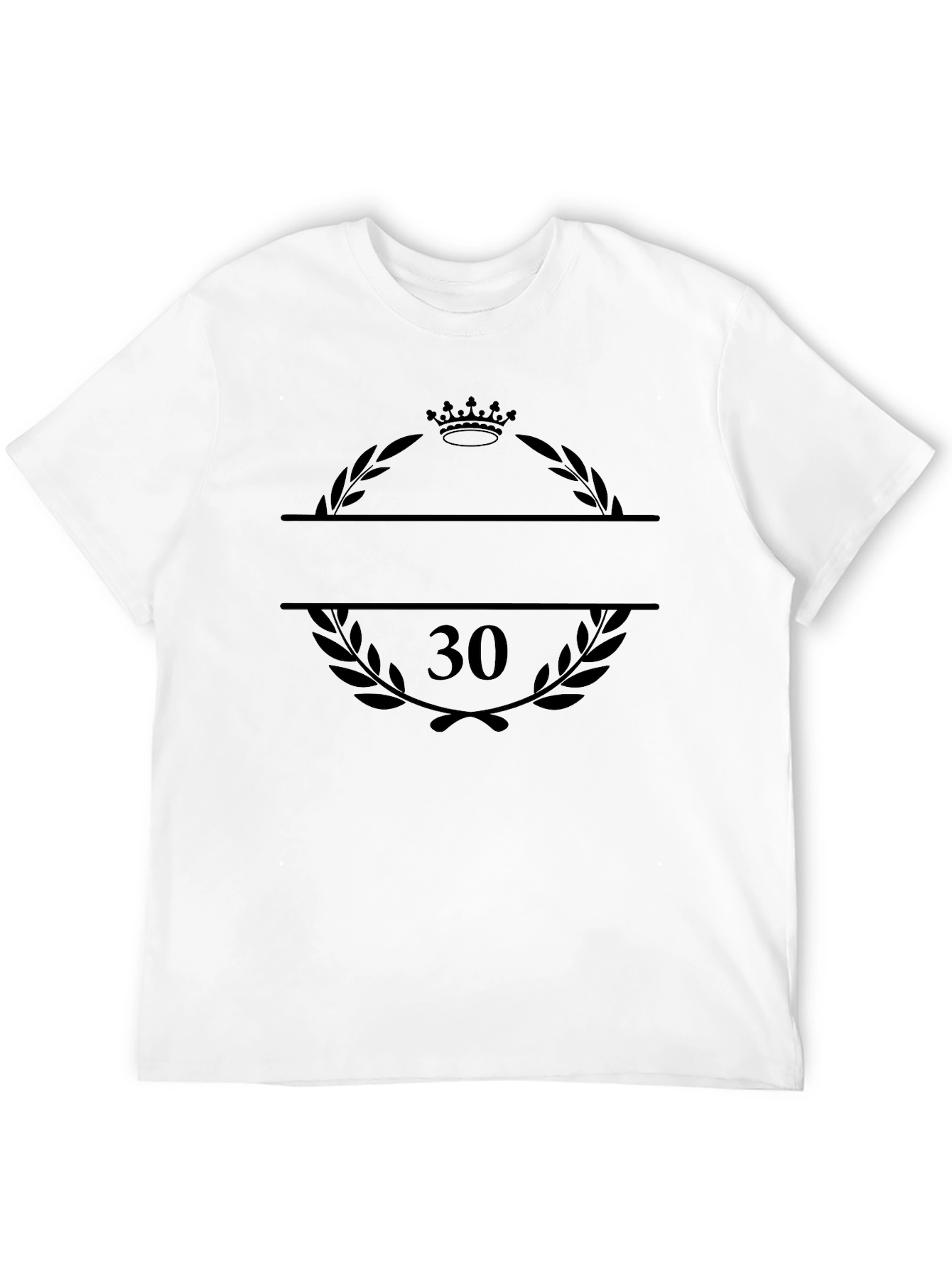 Mens 30th Birthday Crown Laurel T-Shirt