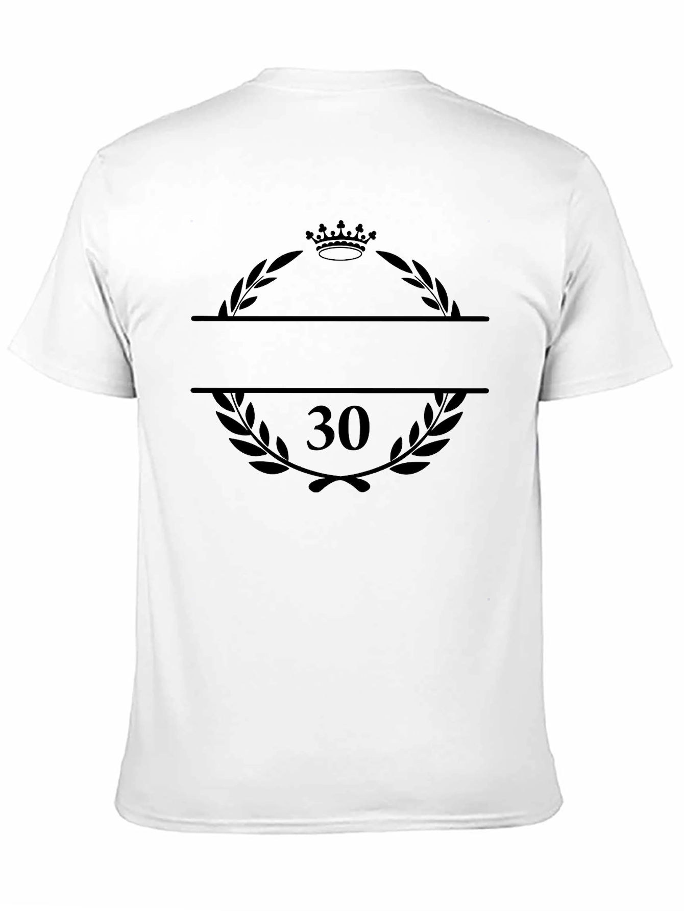 Mens 30th Birthday Crown Laurel T-Shirt