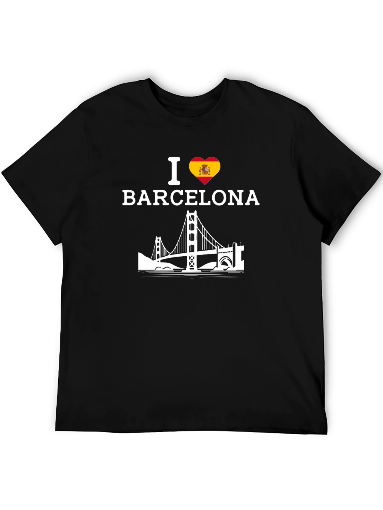 I Love Barcelona Black T-Shirt