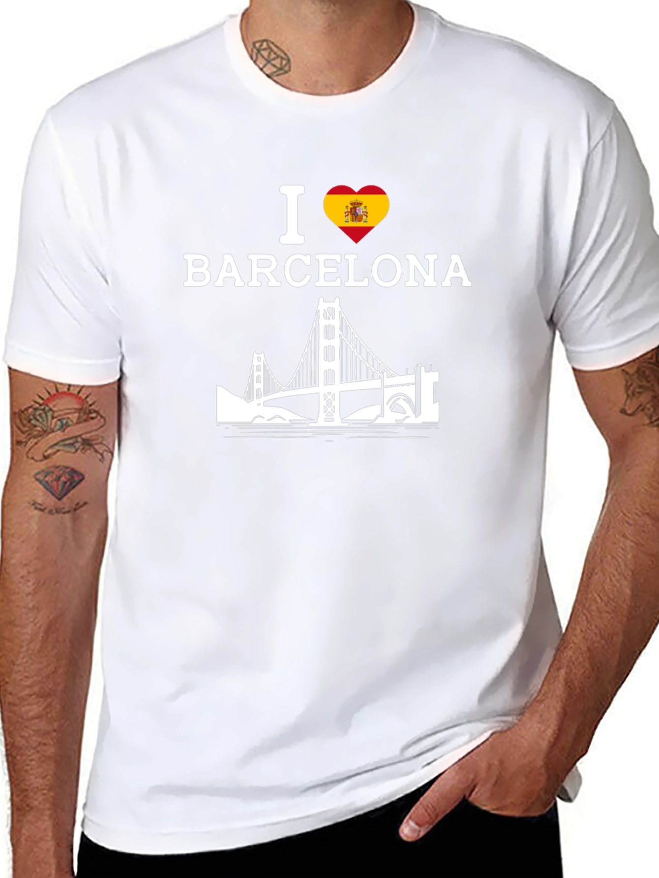 I Love Barcelona Black T-Shirt