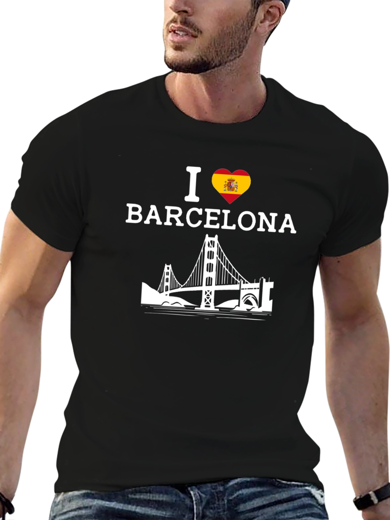 I Love Barcelona Black T-Shirt