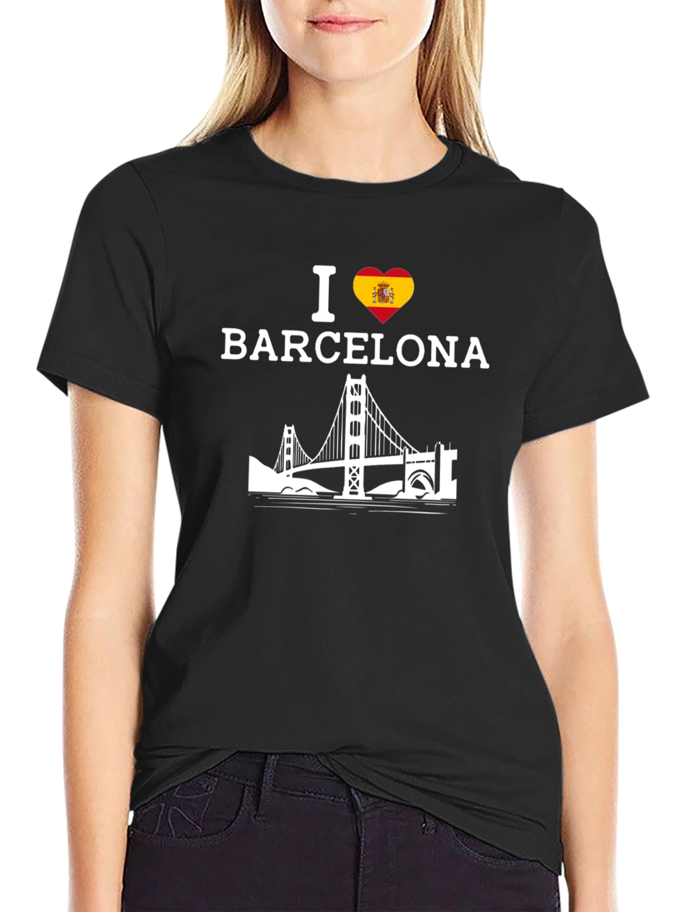 I Love Barcelona Black T-Shirt