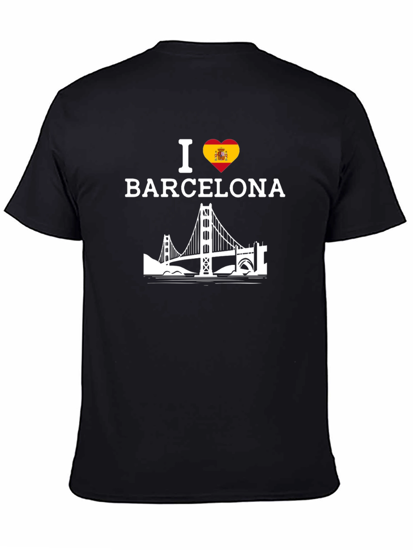 I Love Barcelona Black T-Shirt